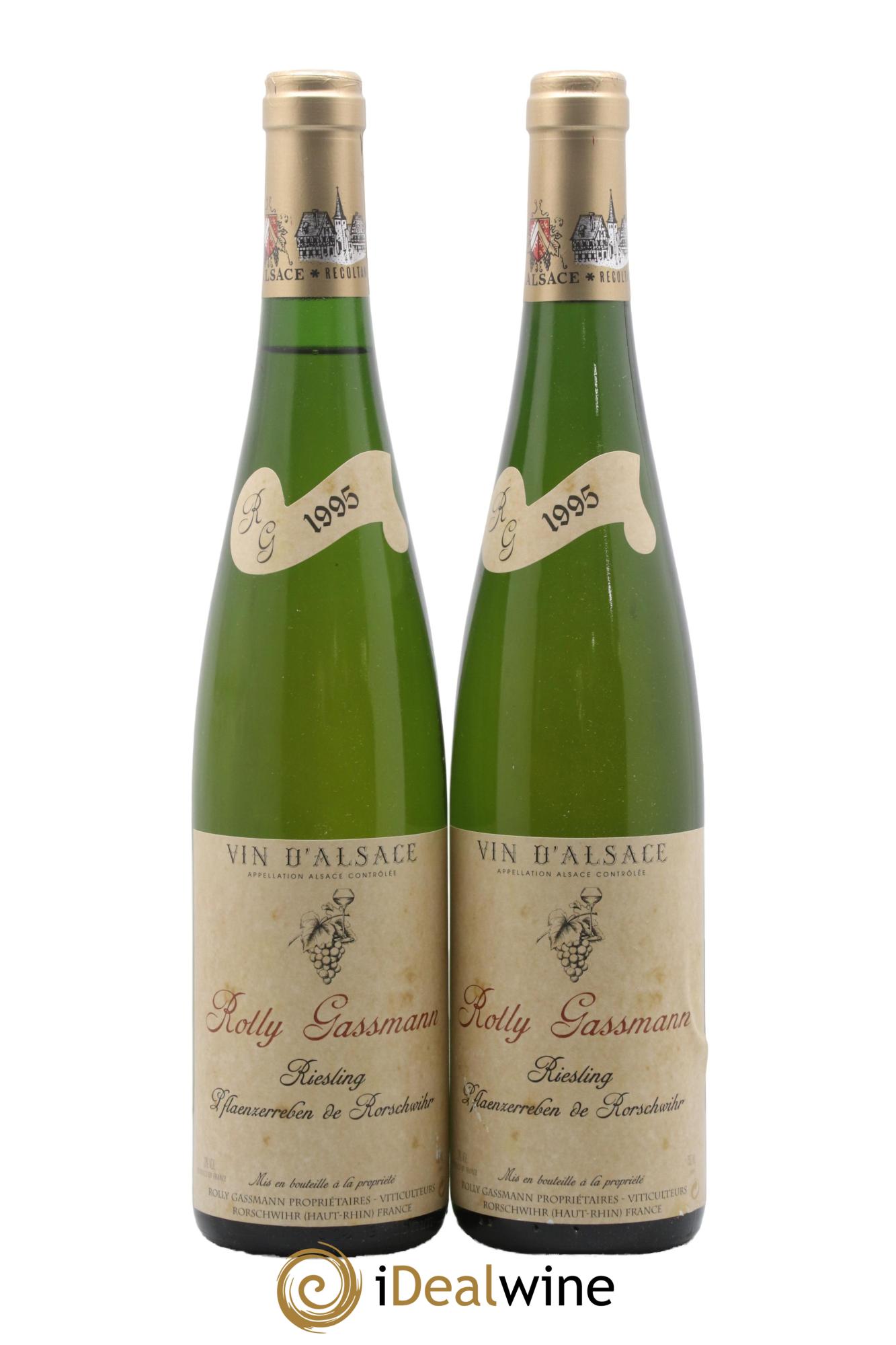 Alsace Riesling Plaenzerreben de Rorschwihr Rolly-Gassmann 1995 - Lotto di 2 bottiglie - 0