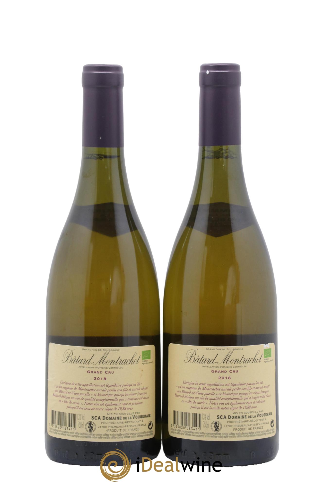 Bâtard-Montrachet Grand Cru La Vougeraie 2018 - Lotto di 2 bottiglie - 1