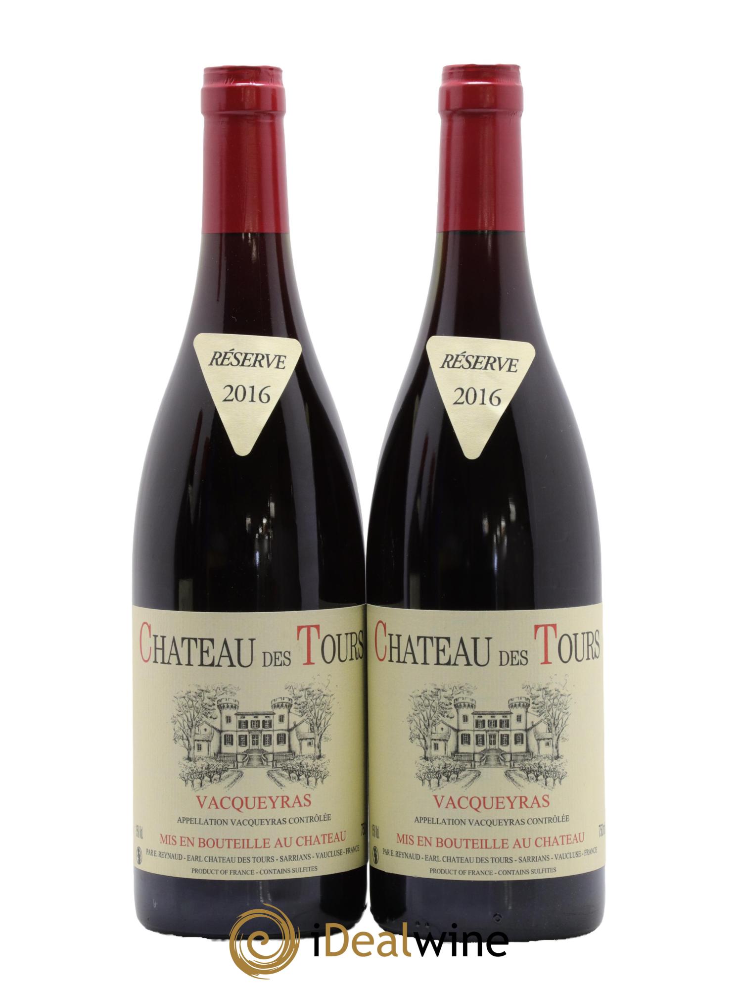Vacqueyras Château des Tours Emmanuel Reynaud 2016 - Lot of 2 bottles - 0