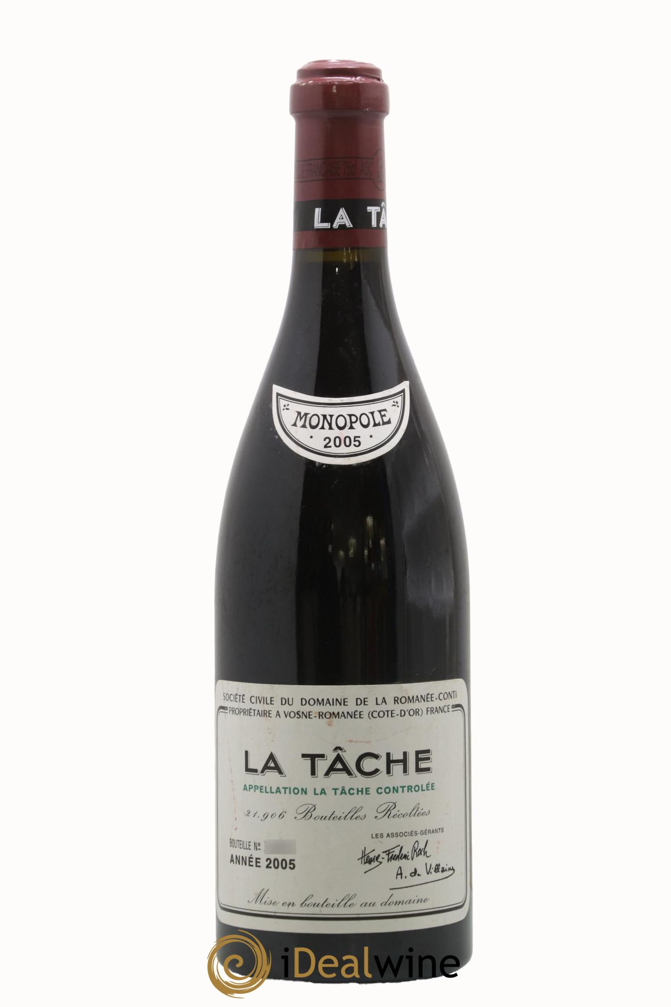 La Tâche Grand Cru Domaine de la Romanée-Conti 2005 - Posten von 1 Flasche - 0