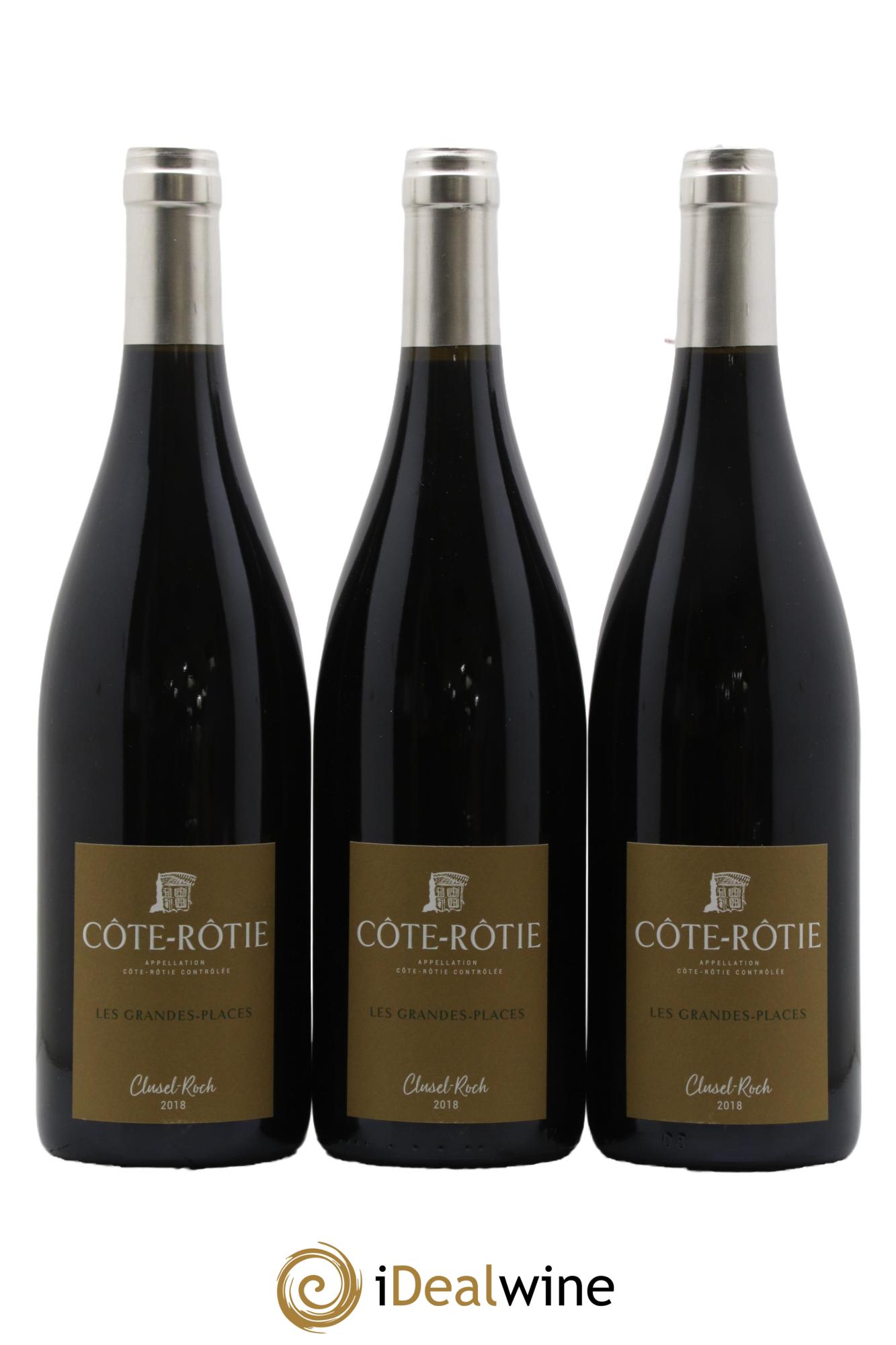 Côte-Rôtie Les Grandes Places Clusel-Roch 2018 - Lot of 3 bottles - 0