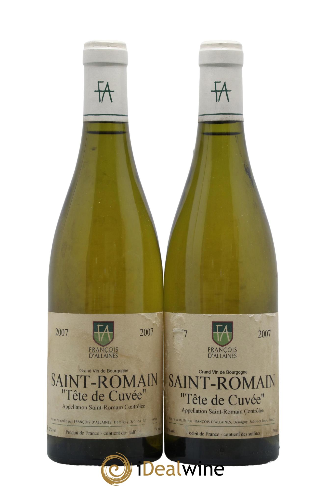 Saint-Romain Tête de cuvée Maison François d'Allaines 2007 - Lot de 2 bouteilles - 0