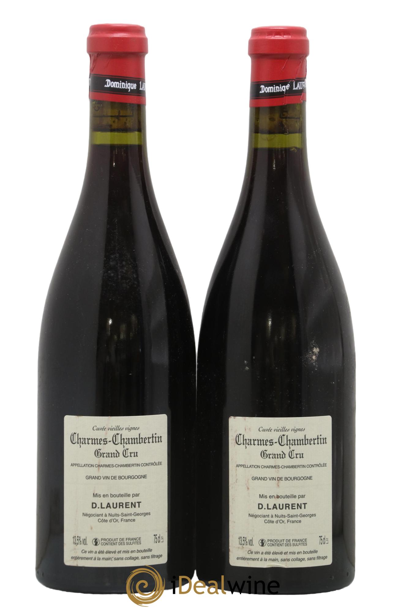 Charmes-Chambertin Grand Cru Vieilles Vignes Dominique Laurent 2013 - Lot of 2 bottles - 1