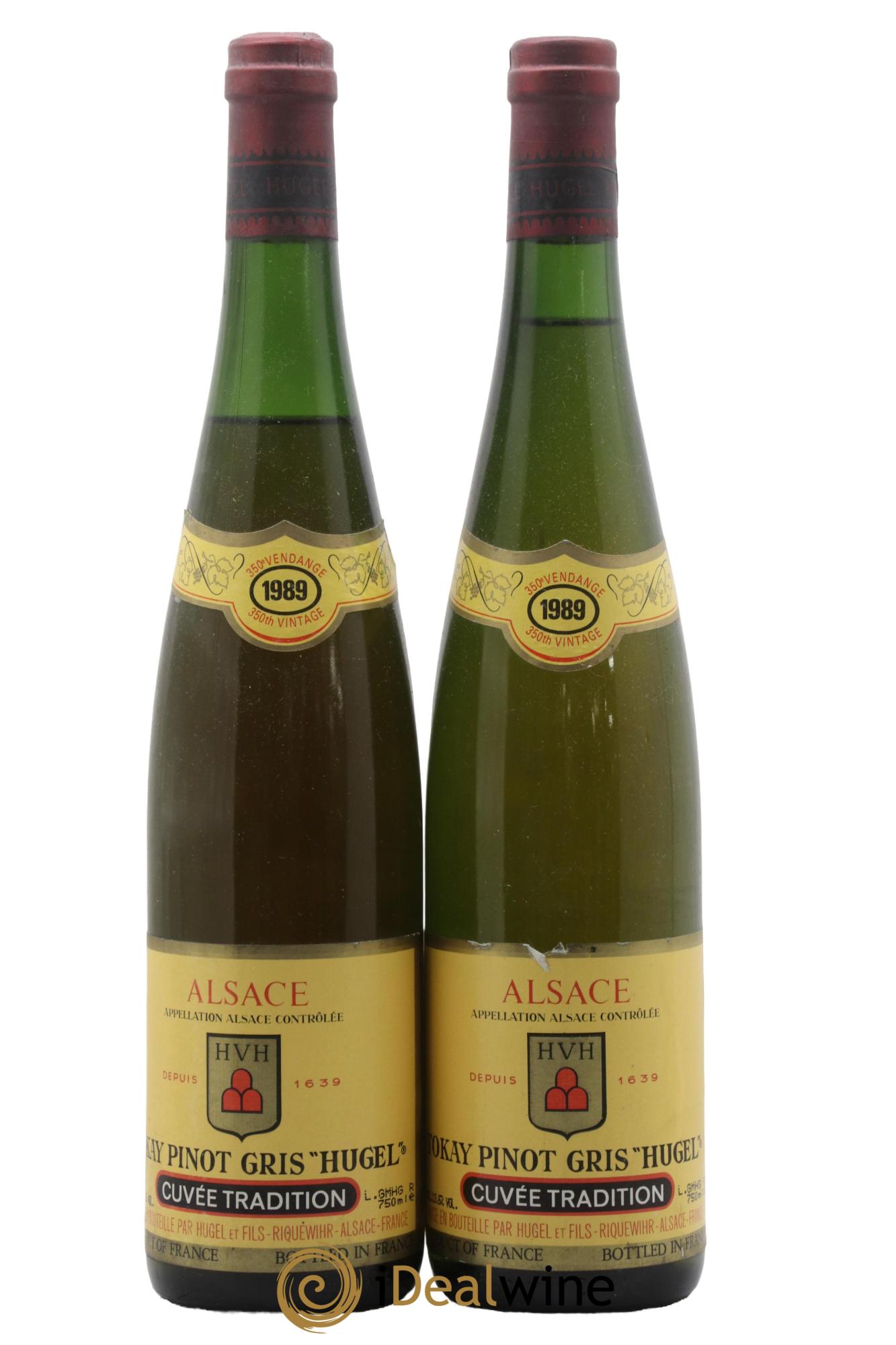 Alsace Pinot Gris Hugel (Domaine) 1989 - Lot de 2 bouteilles - 0