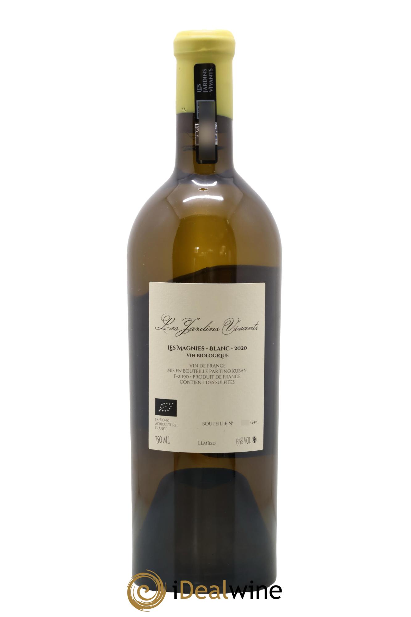 Vin de France Les Magnies Tino Kuban Les Jardins Vivants 2020 - Lot of 1 bottle - 1