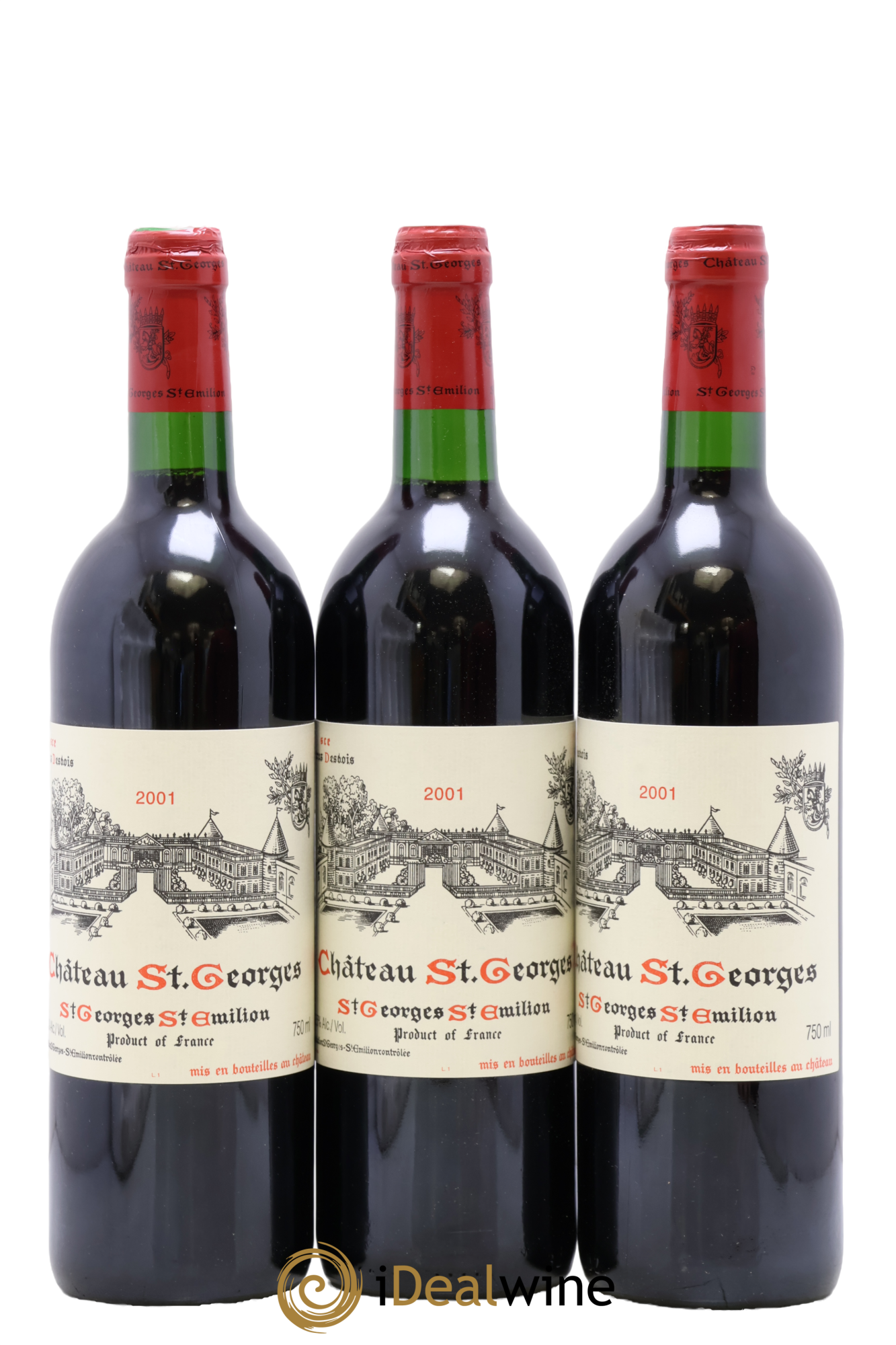 Château Saint-Georges 2001 - Lot de 3 bouteilles - 0