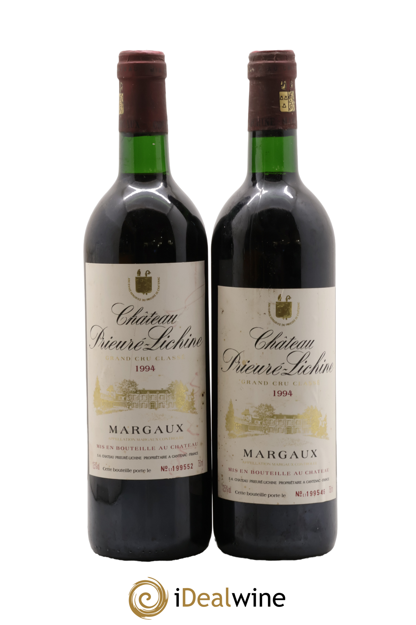 Château Prieuré Lichine 4ème Grand Cru Classé 1994 - Lot de 2 bouteilles - 0
