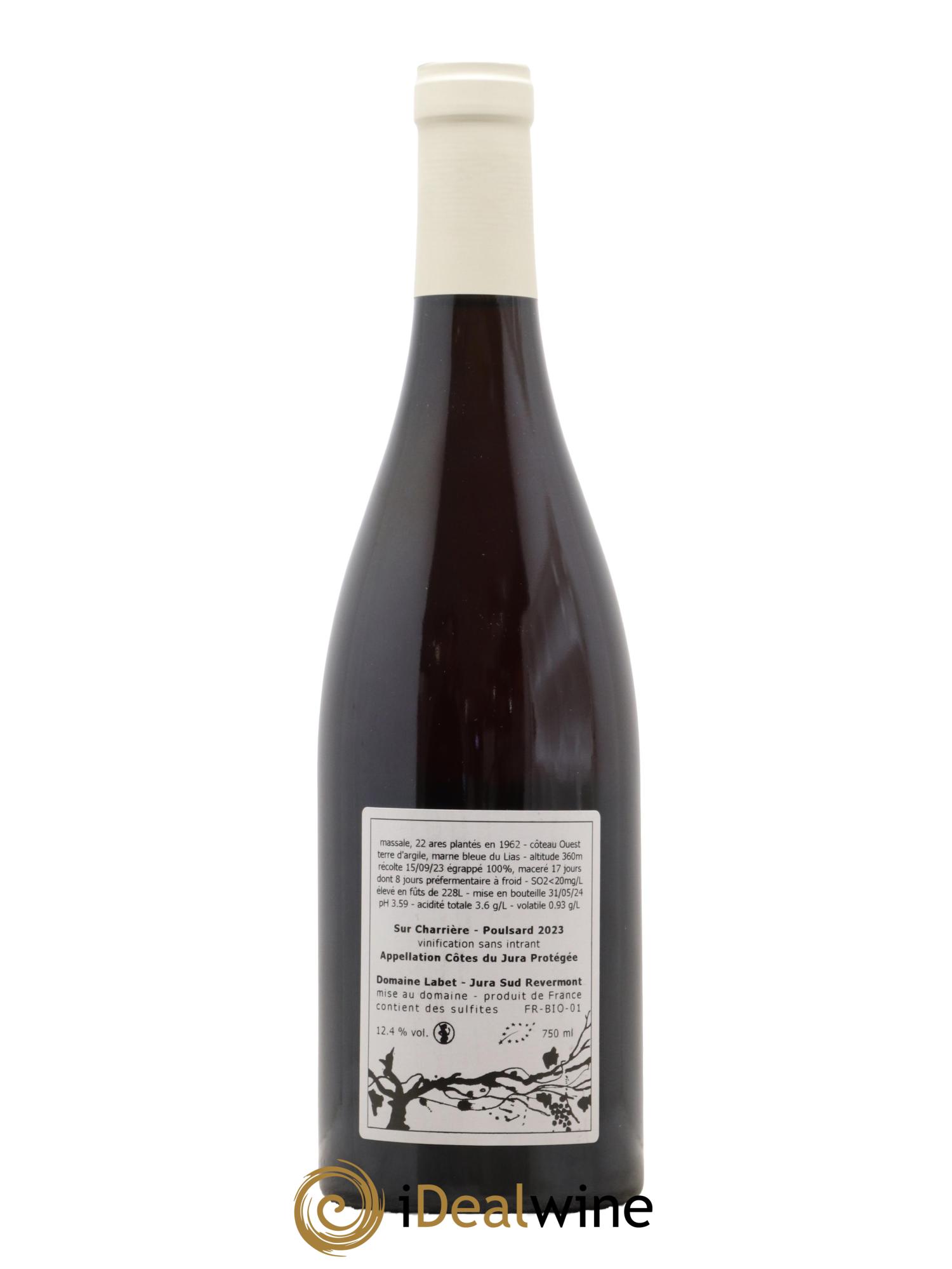 Côtes du Jura Poulsard Sur Charrière Romain - Julien - Charline Labet 2023 - Lot de 1 bouteille - 1