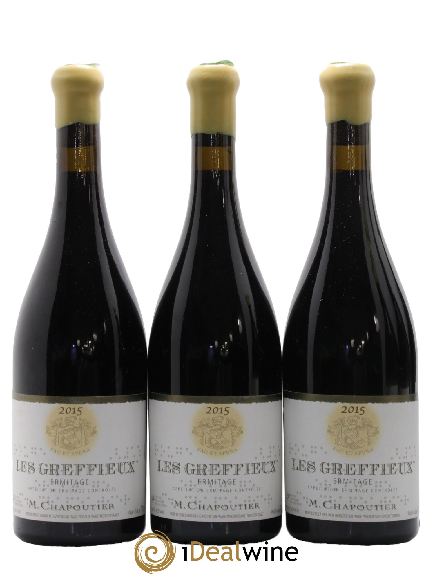 Hermitage Ermitage Les Greffieux Chapoutier 2015 - Lot of 6 bottles - 1