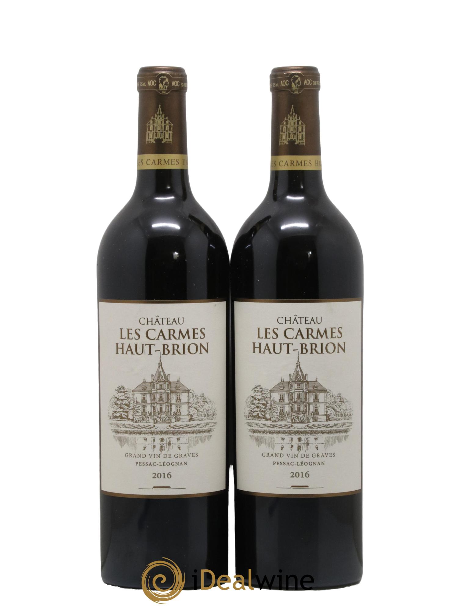 Château Les Carmes Haut-Brion 2016 - Lotto di 2 bottiglie - 0