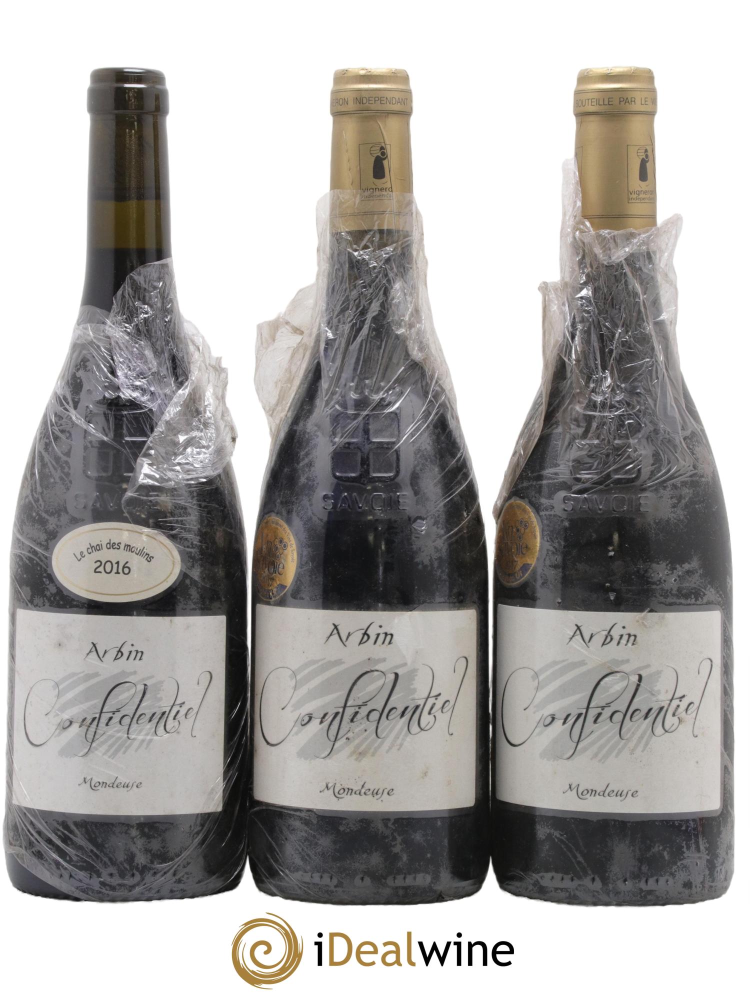 Vin de Savoie Arbin Mondeuse Confidentiel Trosset 2016 - Lot of 3 bottles - 0