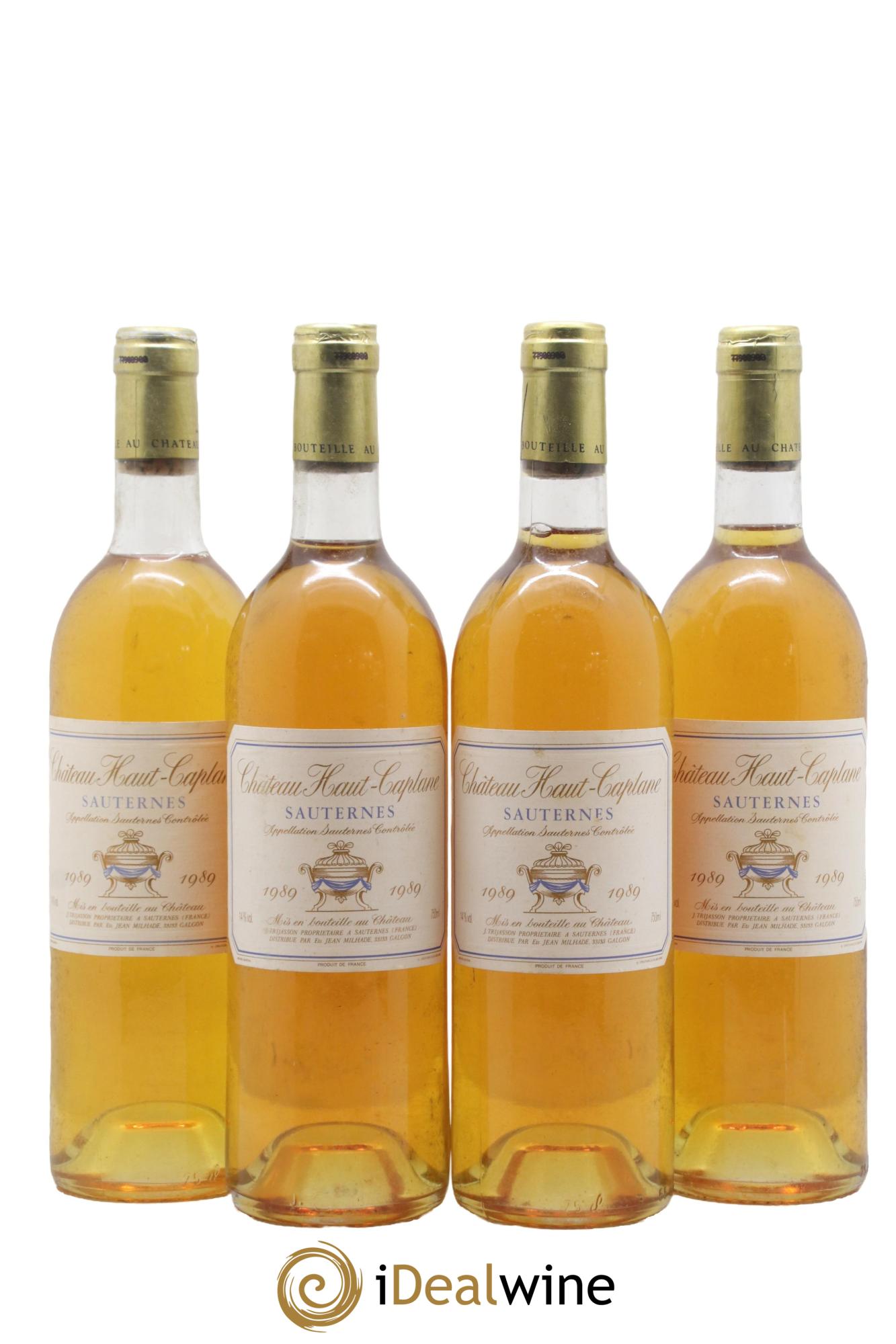 Sauternes Château Haut Caplane 1989 - Posten von 4 Flaschen - 0