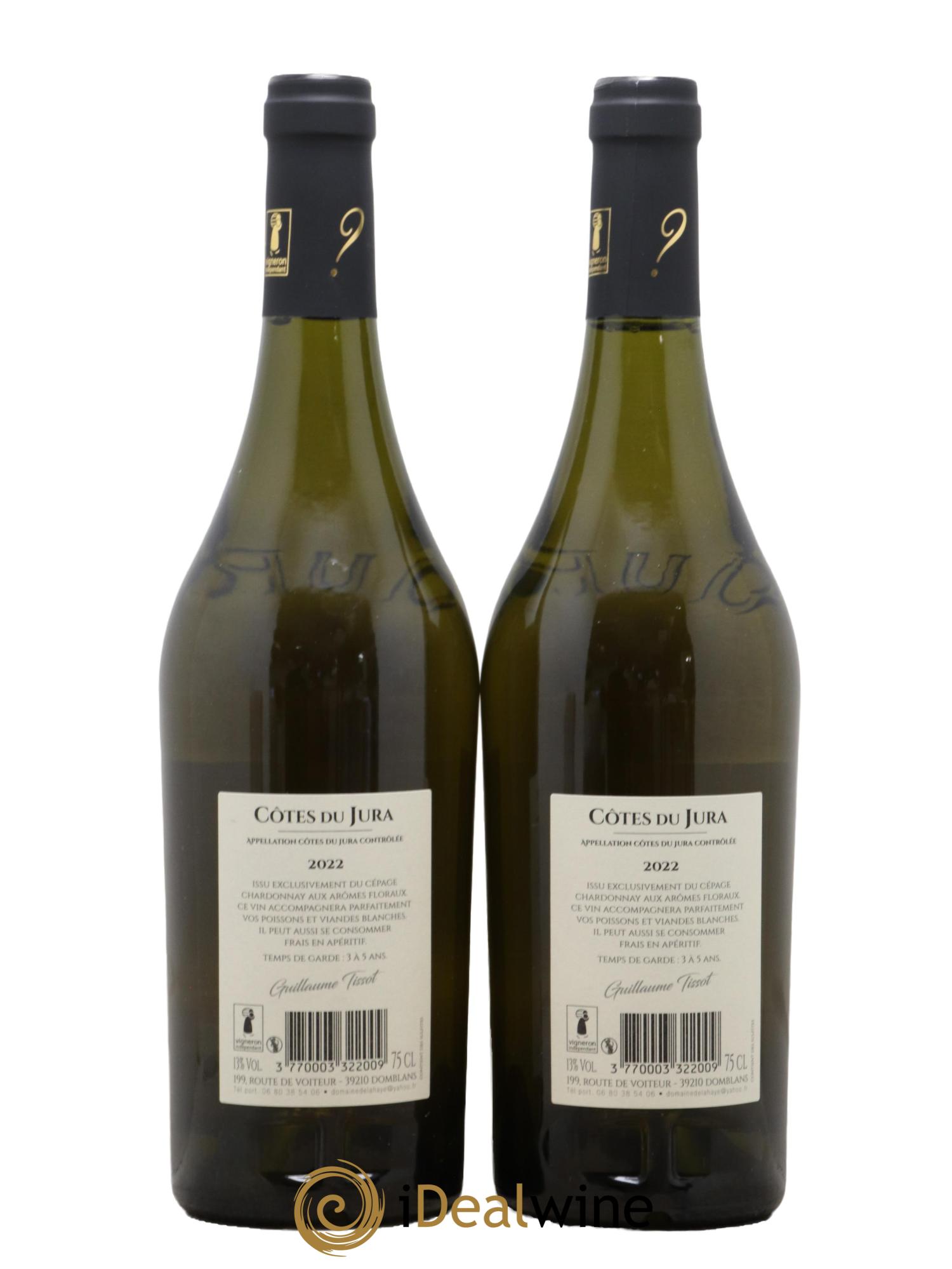 Côtes du Jura Domaine De Lahaye Guillaume Tissot 2022 - Lot de 2 bouteilles - 1