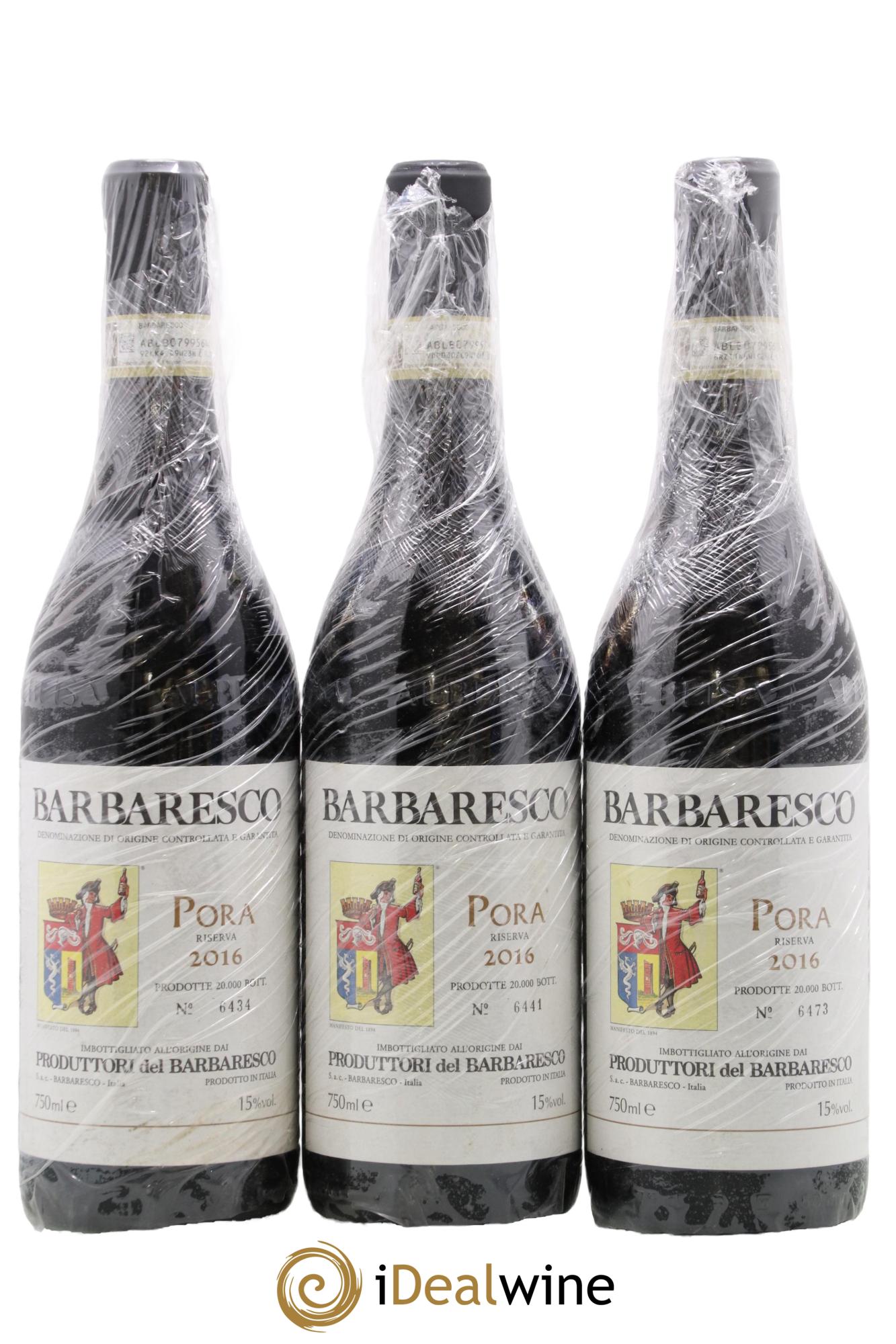 Barbaresco DOCG Riserva Pora Produttori del Barbaresco 2016 - Lotto di 3 bottiglie - 0