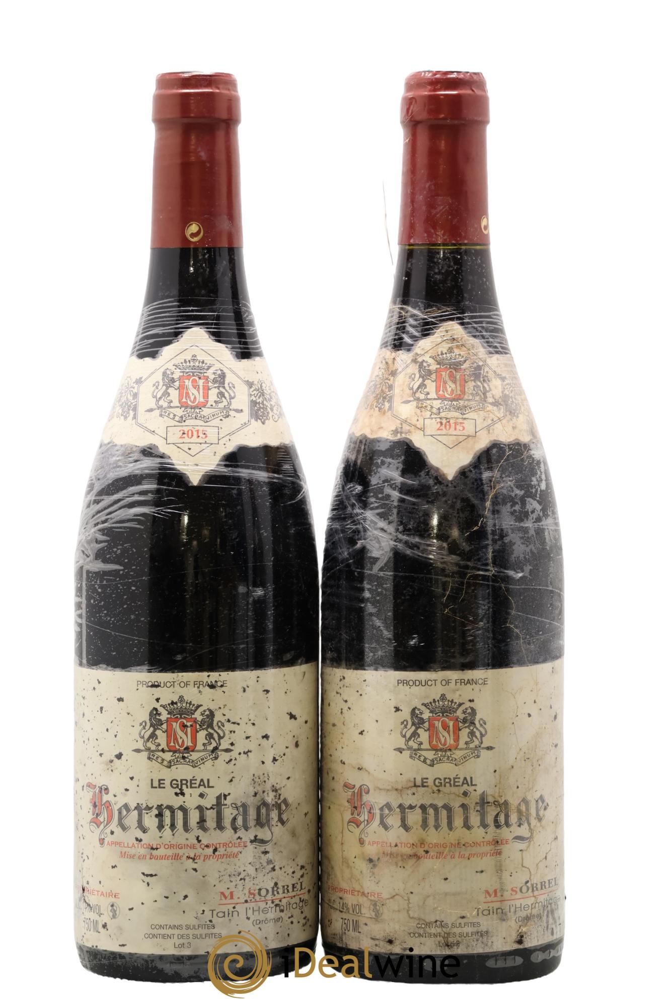 Hermitage Le Gréal Marc Sorrel 2015 - Lot de 2 bouteilles - 0