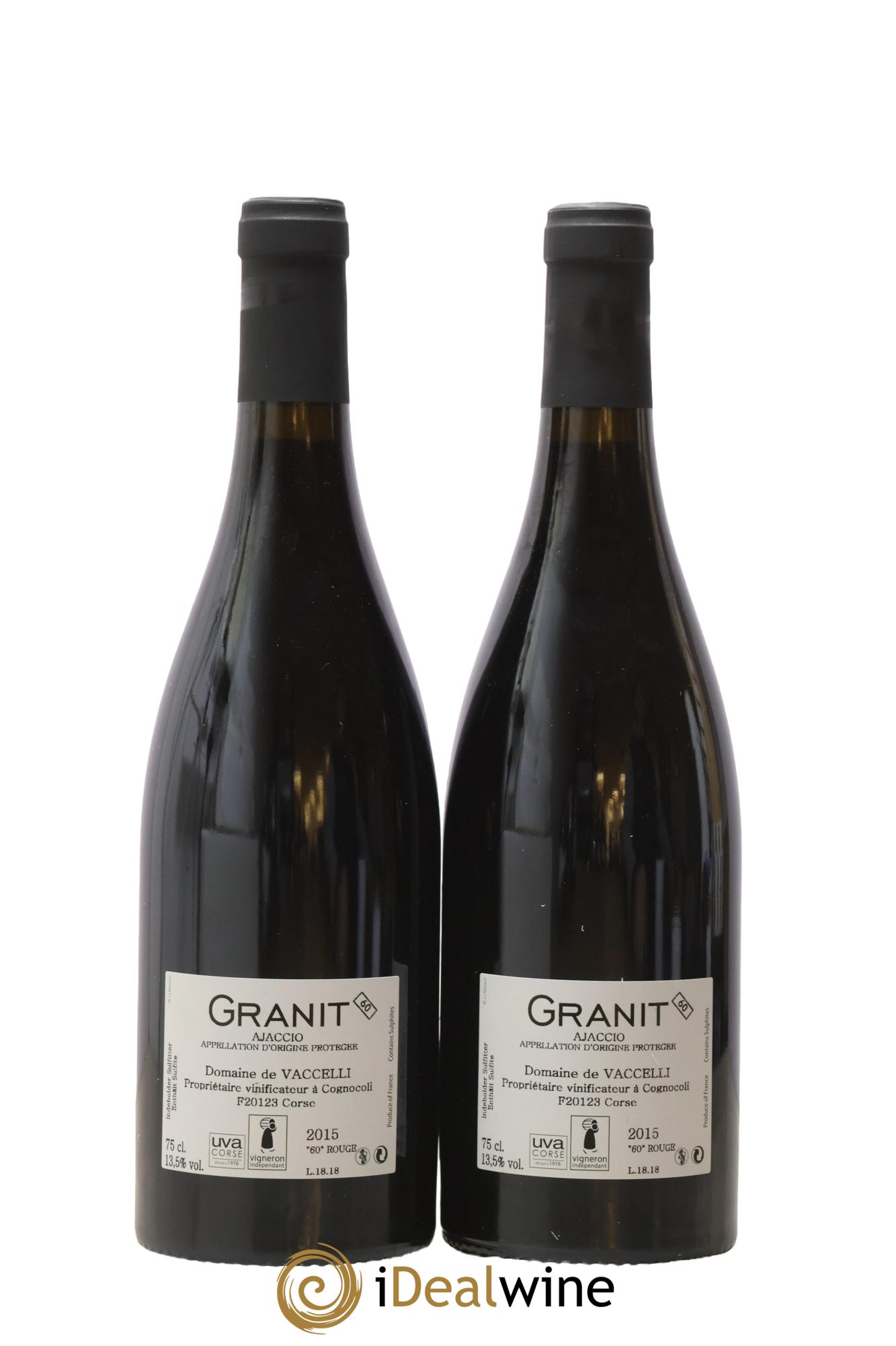Ajaccio Granit 60 Vaccelli 2015 - Lot de 2 bouteilles - 1