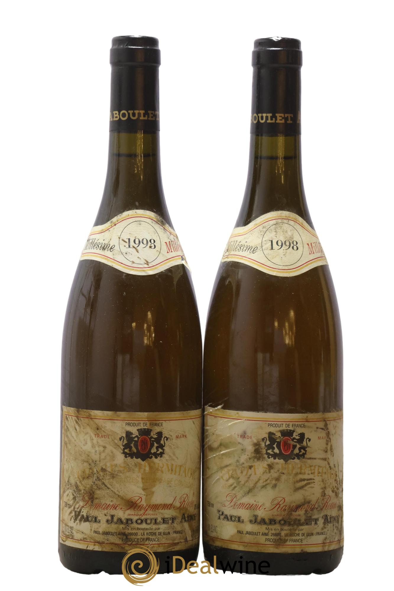 Crozes-Hermitage Domaine de Roure Paul Jaboulet Ainé 1998 - Lot de 2 bouteilles - 0