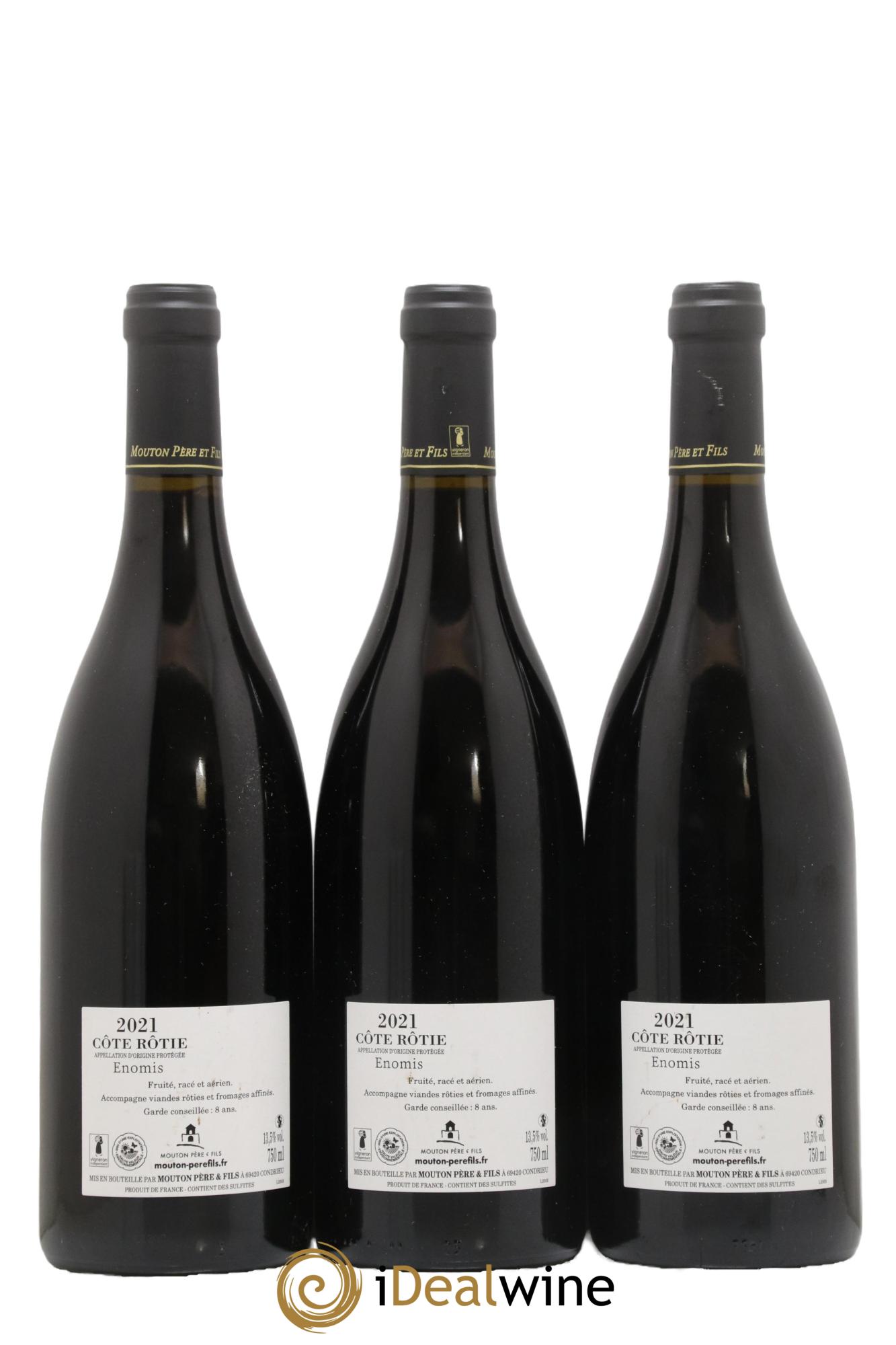 Côte-Rôtie Cuvee Enomis Domaine Mouton 2021 - Lot of 3 bottles - 1