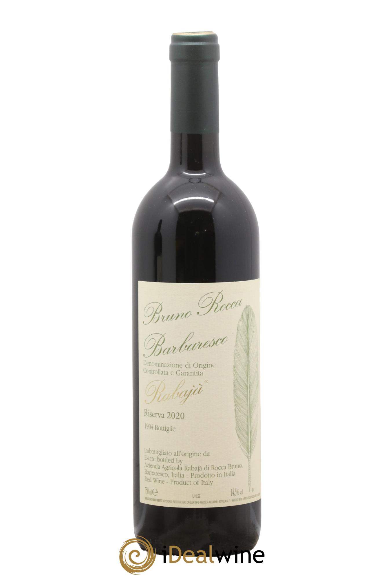 Barbaresco DOCG Rabajà Riserva Bruno Rocca 2020 - Posten von 1 Flasche - 0