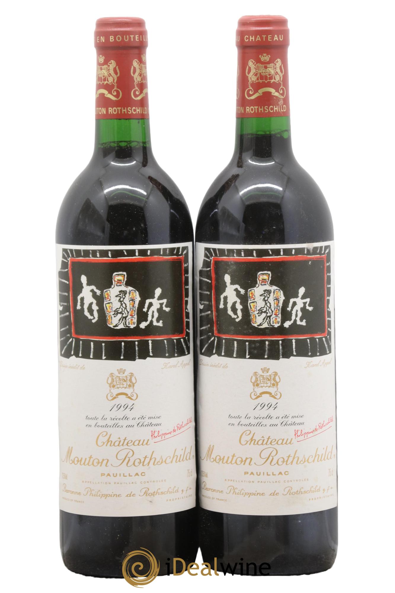 Château Mouton Rothschild 1er Grand Cru Classé 1994 - Lot of 2 bottles - 0