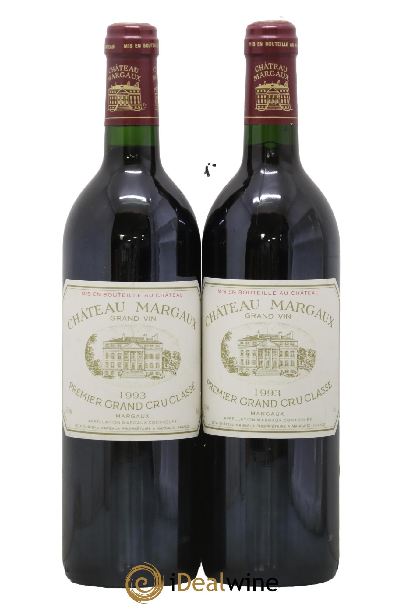 Château Margaux 1er Grand Cru Classé 1993 - Lot de 2 bouteilles - 0