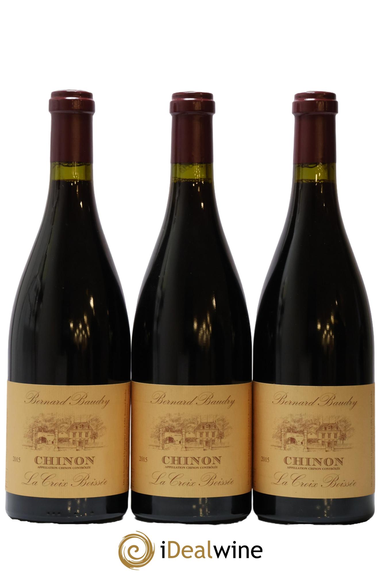 Chinon La Croix Boissée Bernard Baudry  2015 - Posten von 3 Flaschen - 0