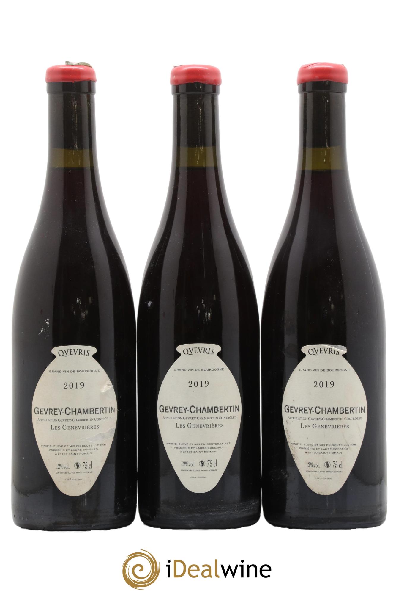 Gevrey-Chambertin Les Genevrières Qvevris Domaine de Chassorney - Frédéric Cossard 2019 - Lot of 3 bottles - 1