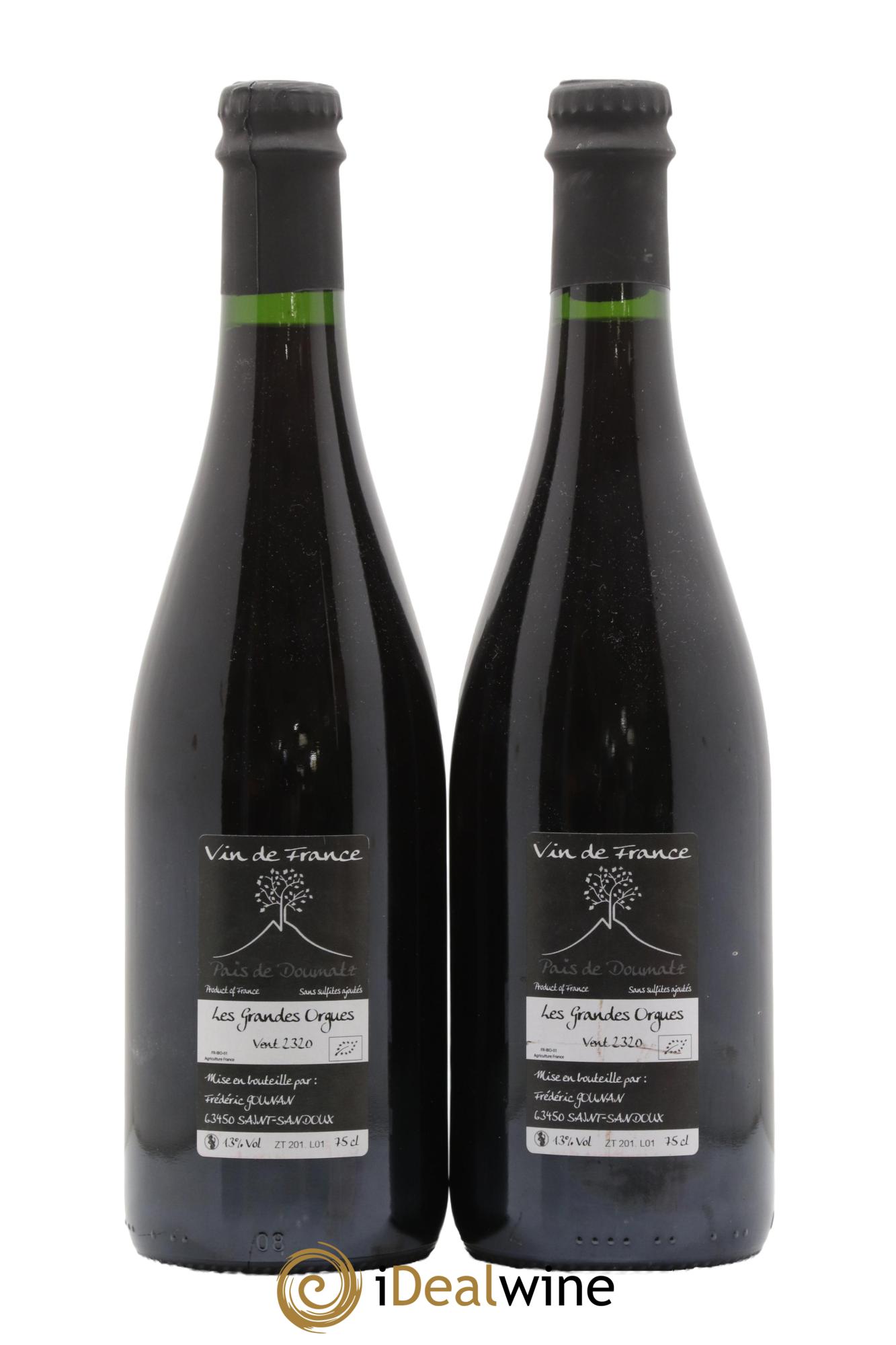 Vin de France Les Grandes Orgues Vignoble de l'Arbre Blanc 2020 - Lotto di 2 bottiglie - 1