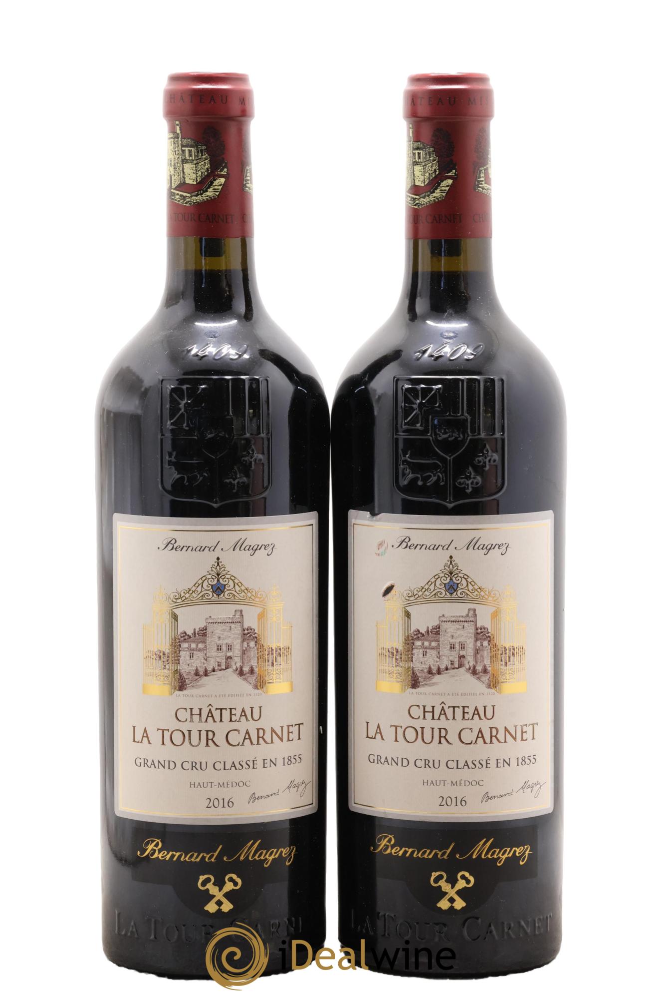 Château la Tour Carnet 4ème Grand Cru Classé 2016 - Lotto di 2 bottiglie - 0