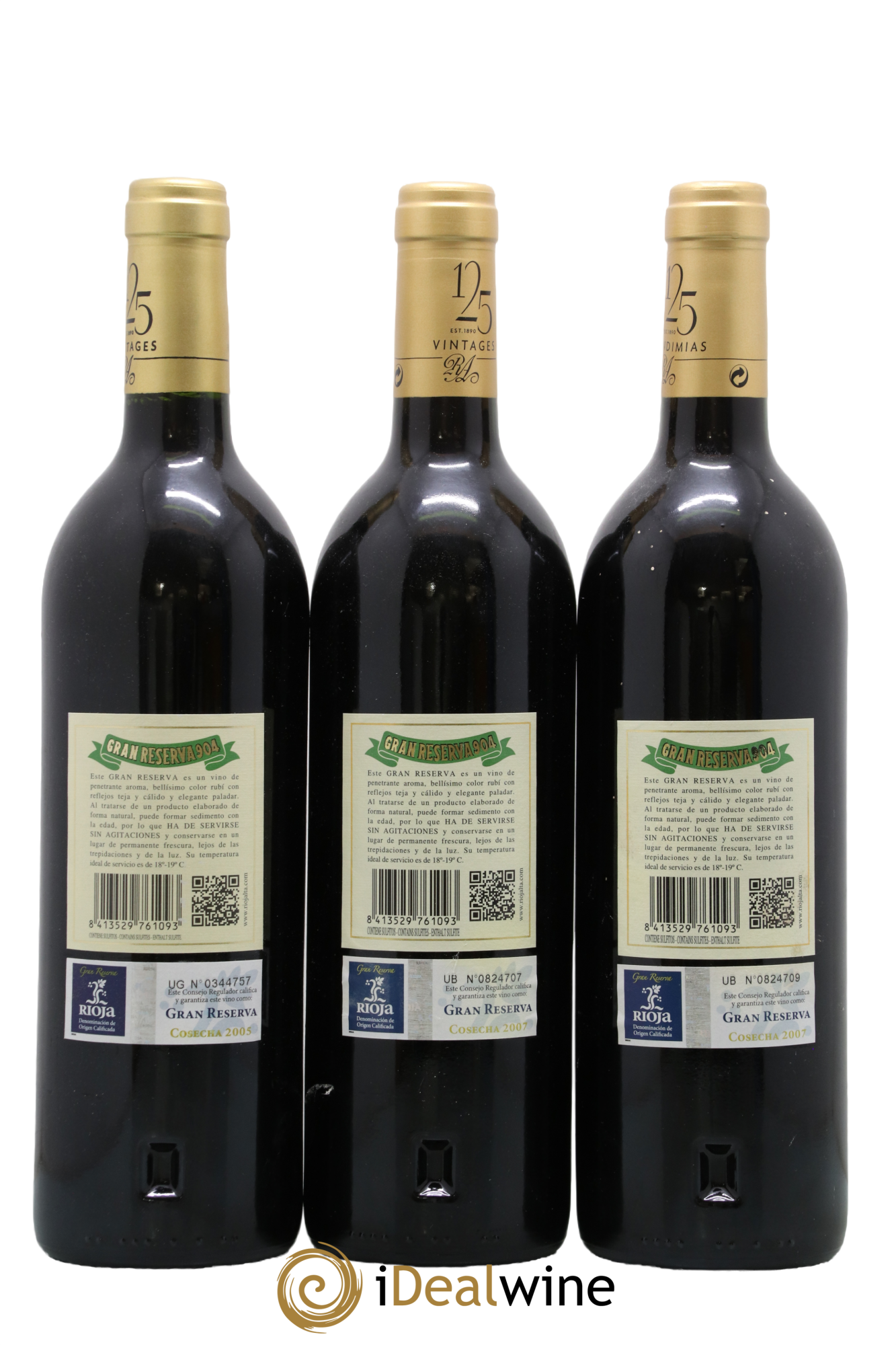 Rioja DOCa Gran Reserva 904 La Rioja Alta 2005 - Posten von 3 Flaschen - 1