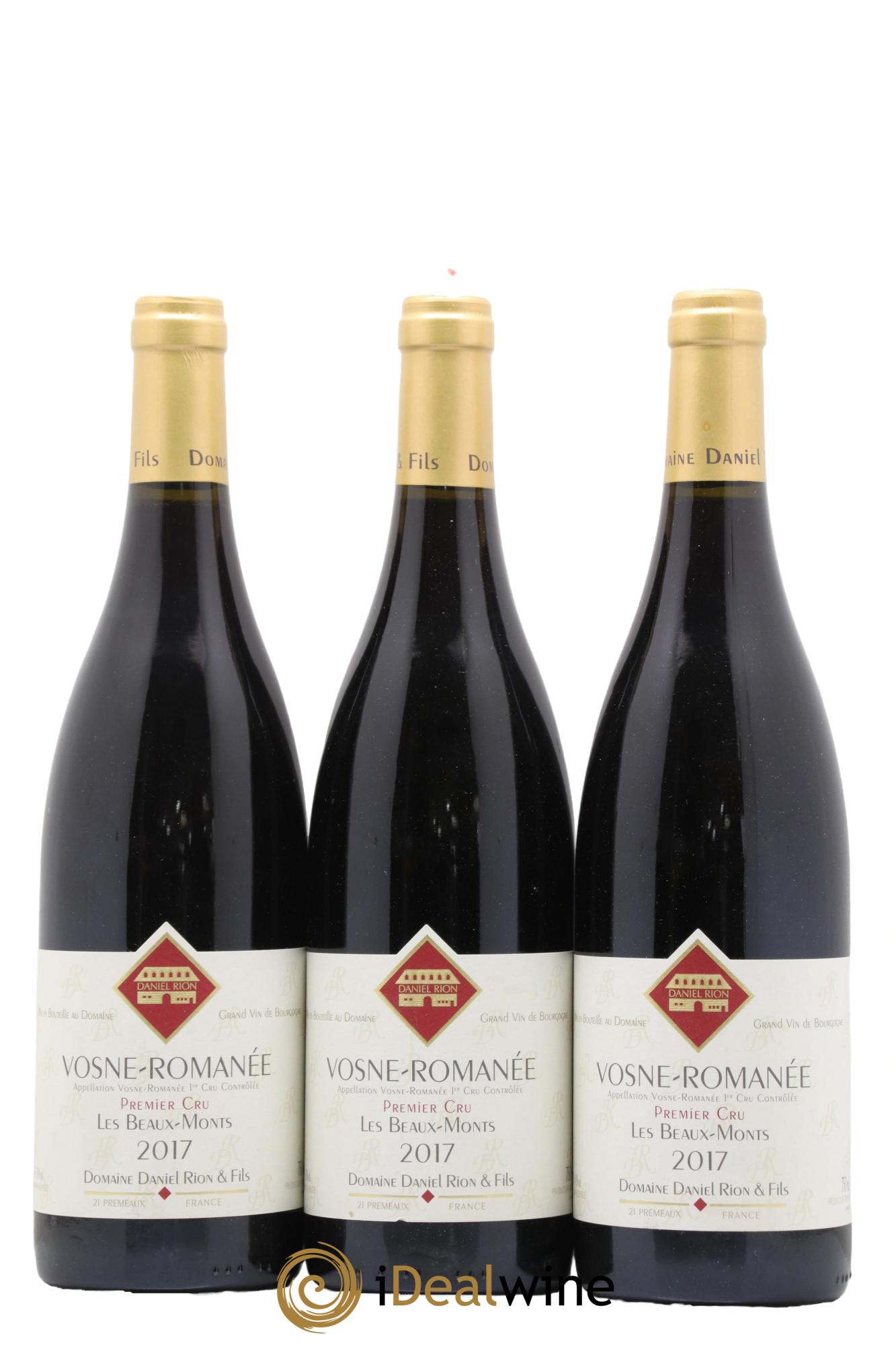 Vosne-Romanée 1er Cru Les Beaux Monts Daniel Rion 2017 - Lot de 3 bouteilles - 0