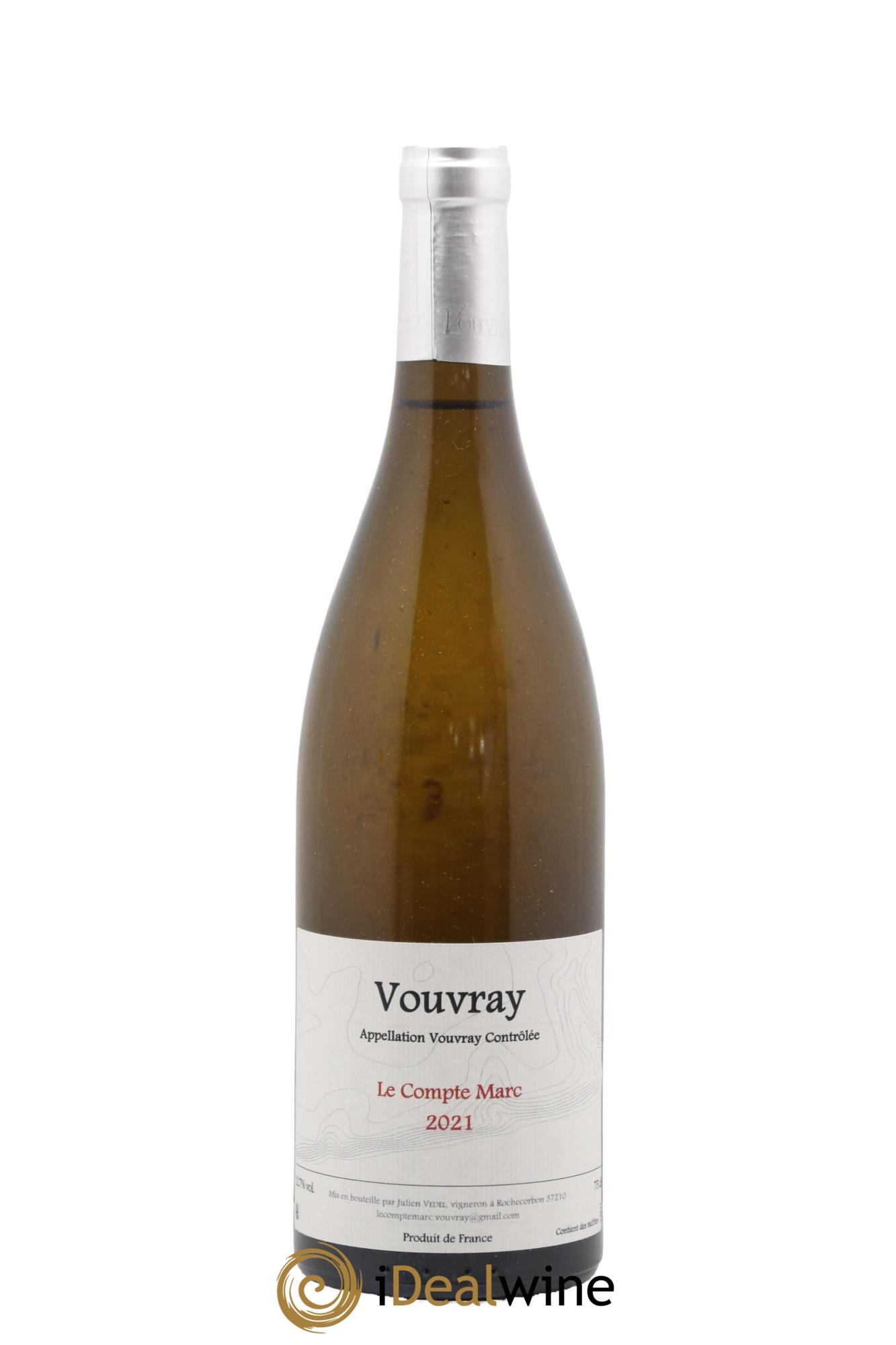 Vouvray Le Compte Marc Julien Vedel 2021 - Lot de 1 bouteille - 0