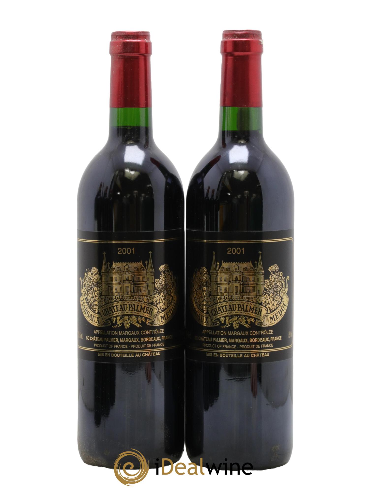 Château Palmer 3ème Grand Cru Classé 2001 - Lot of 2 bottles - 0