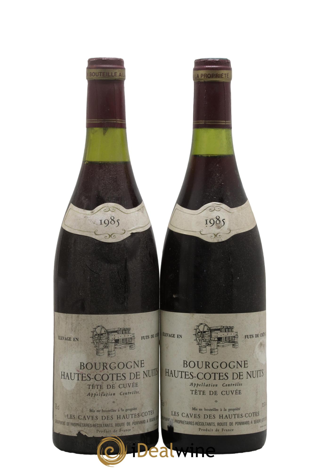 Hautes-Côtes de Nuits Tête de Cuvée Les Caves des Hautes Côtes 1985 - Lot de 2 bouteilles - 0