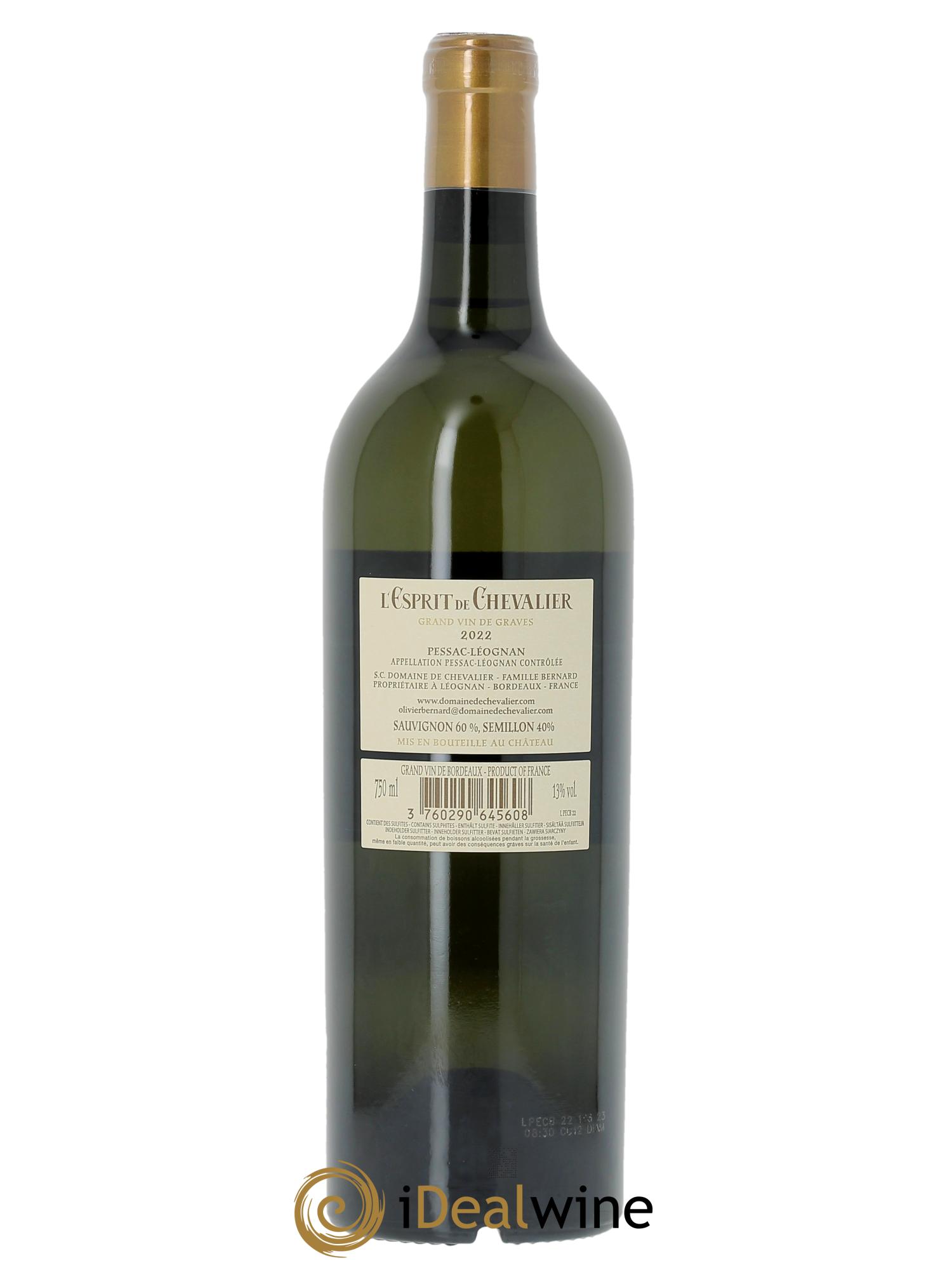 Esprit de Chevalier Second Vin 2022 - Lotto di 1 bottiglia - 1