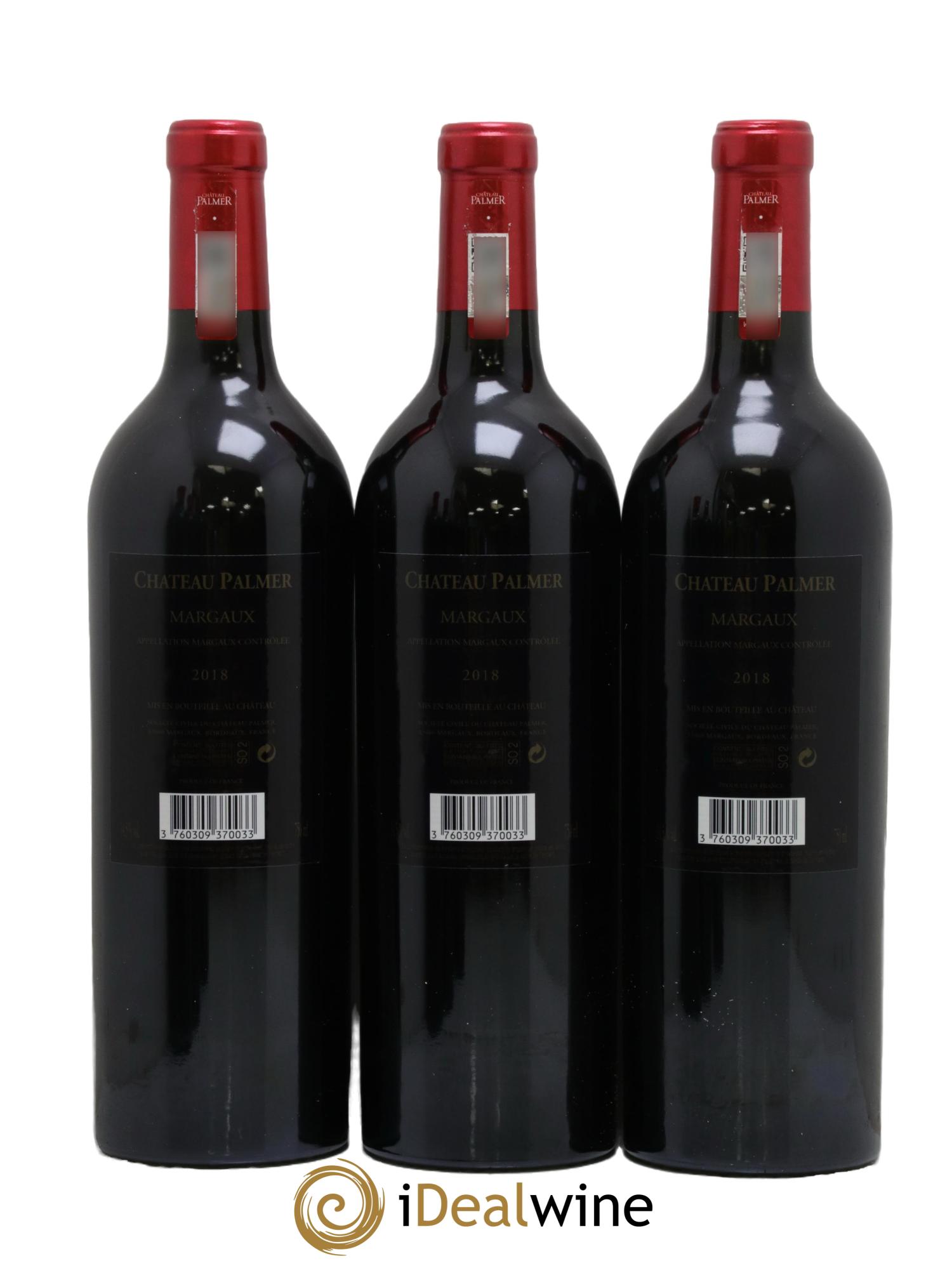 Château Palmer 3ème Grand Cru Classé  2018 - Posten von 6 Flaschen - 2