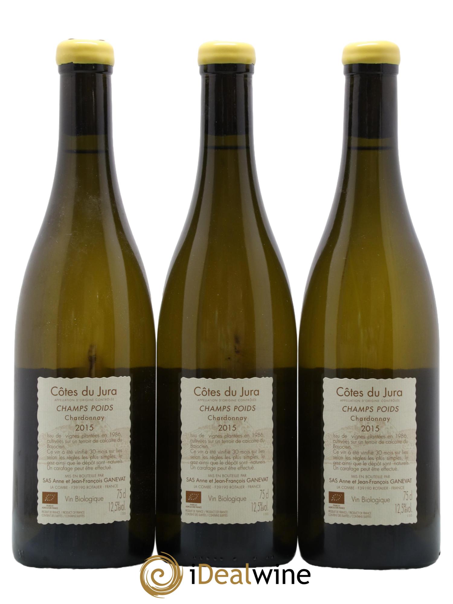 Côtes du Jura Champs Poids Anne et Jean François Ganevat 2015 - Lot de 3 bouteilles - 1