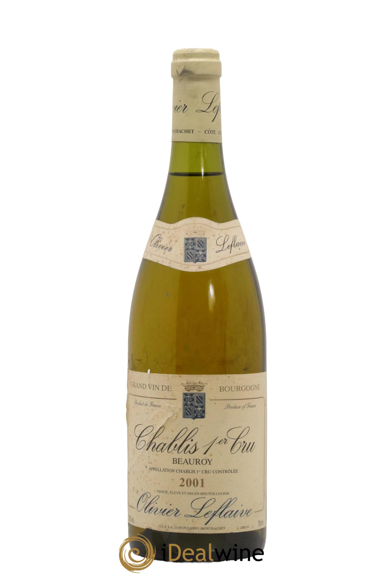 Chablis 1er Cru Beauroy Domaine Olivier Leflaive 2001 - Lot de 1 bouteille - 0