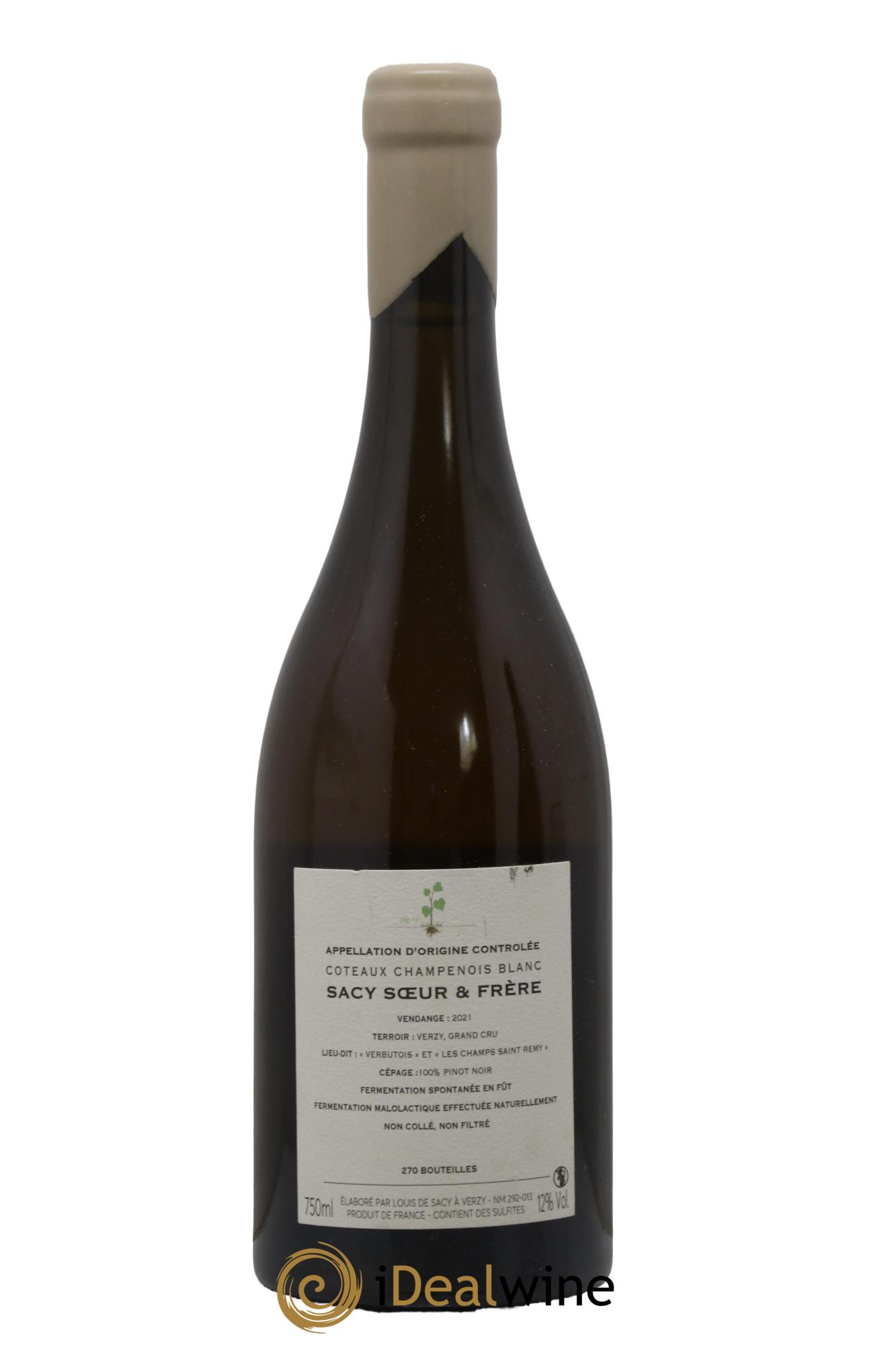 Coteaux Champenois Domaine Sacy 2021 - Posten von 1 Flasche - 1