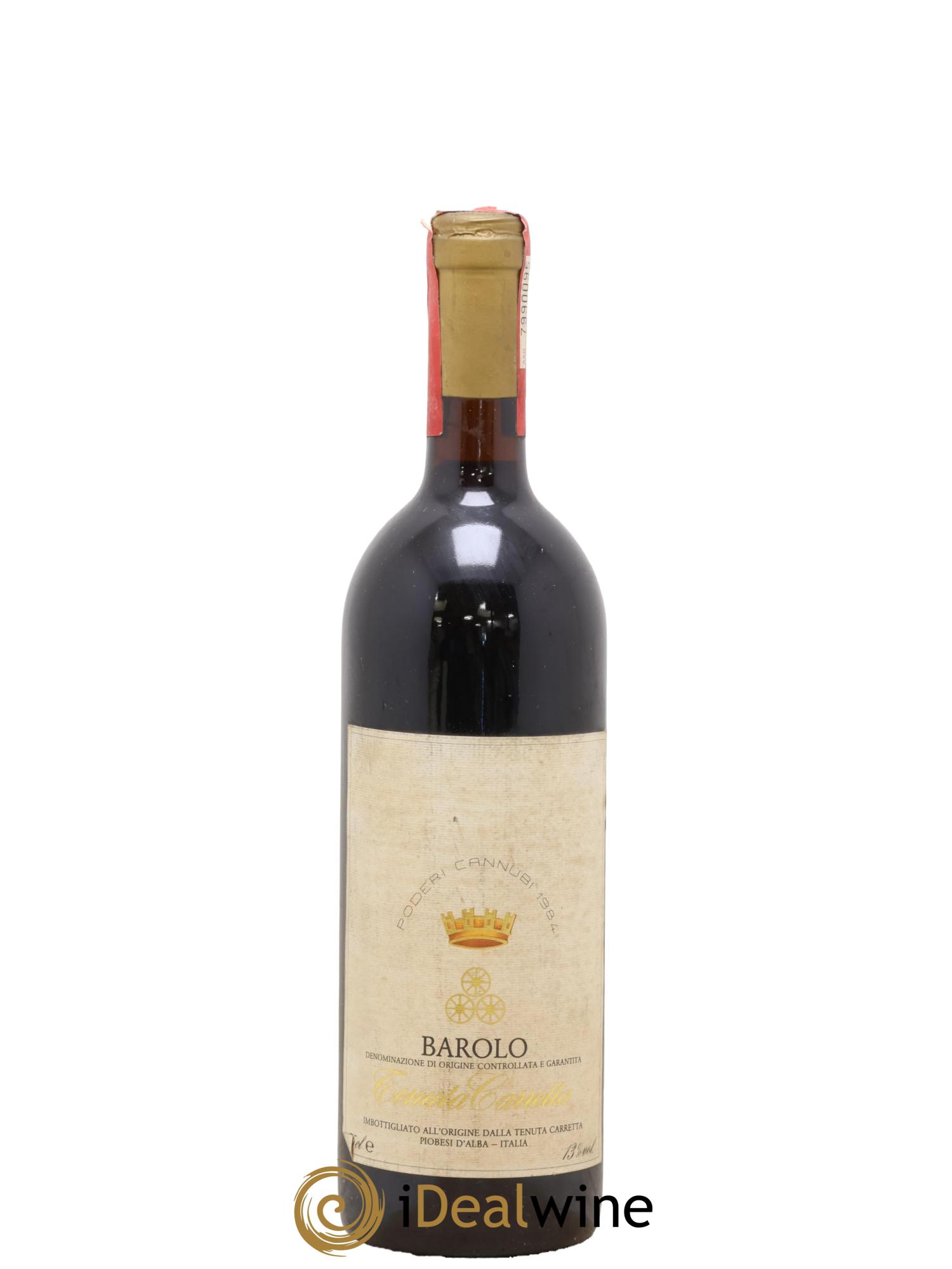 Barolo Poderi Cannubi Tenuta Carretta 1984 - Lot de 1 bouteille - 0