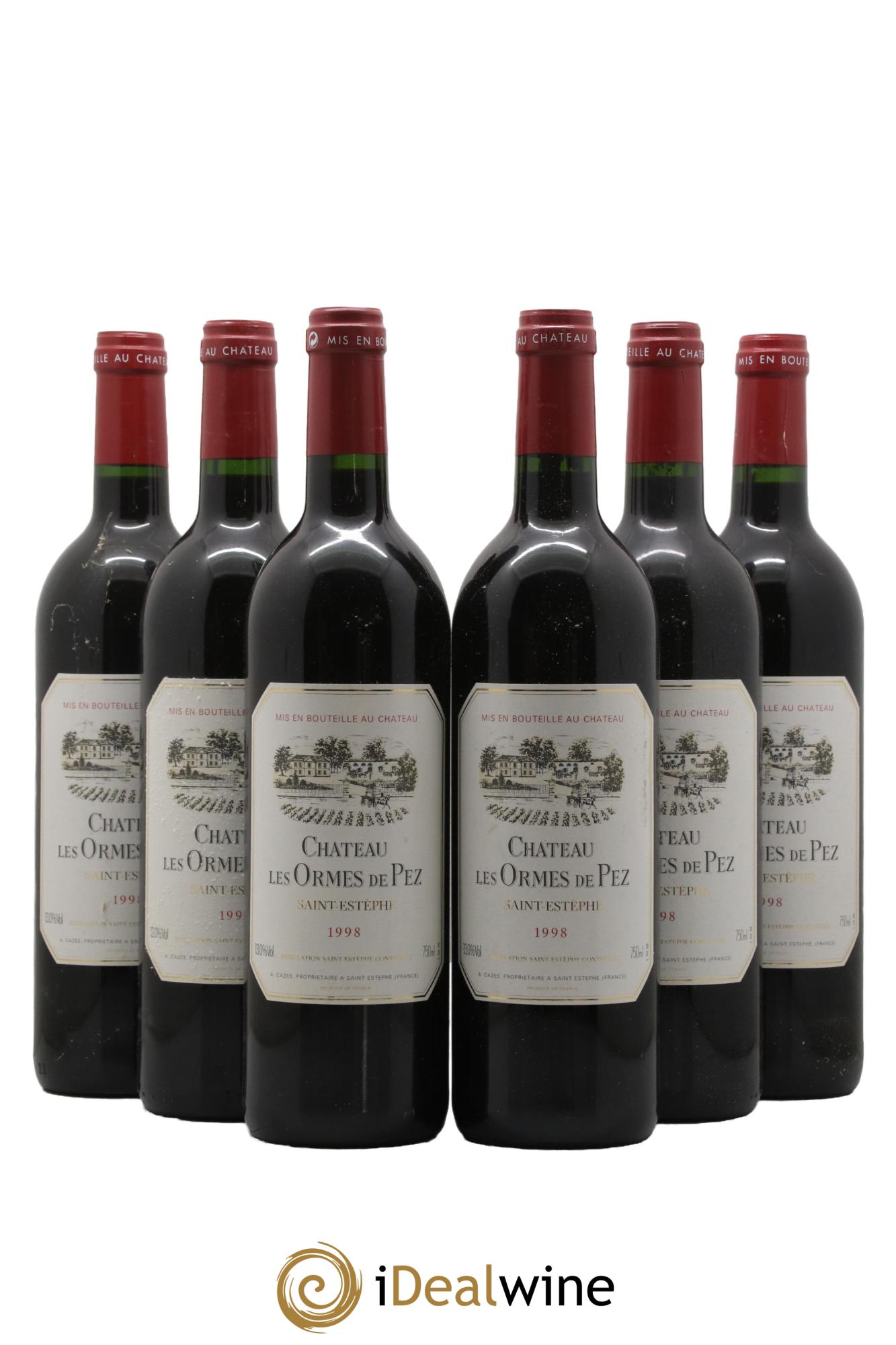 Château les Ormes de Pez 1998 - Lot of 6 bottles - 0