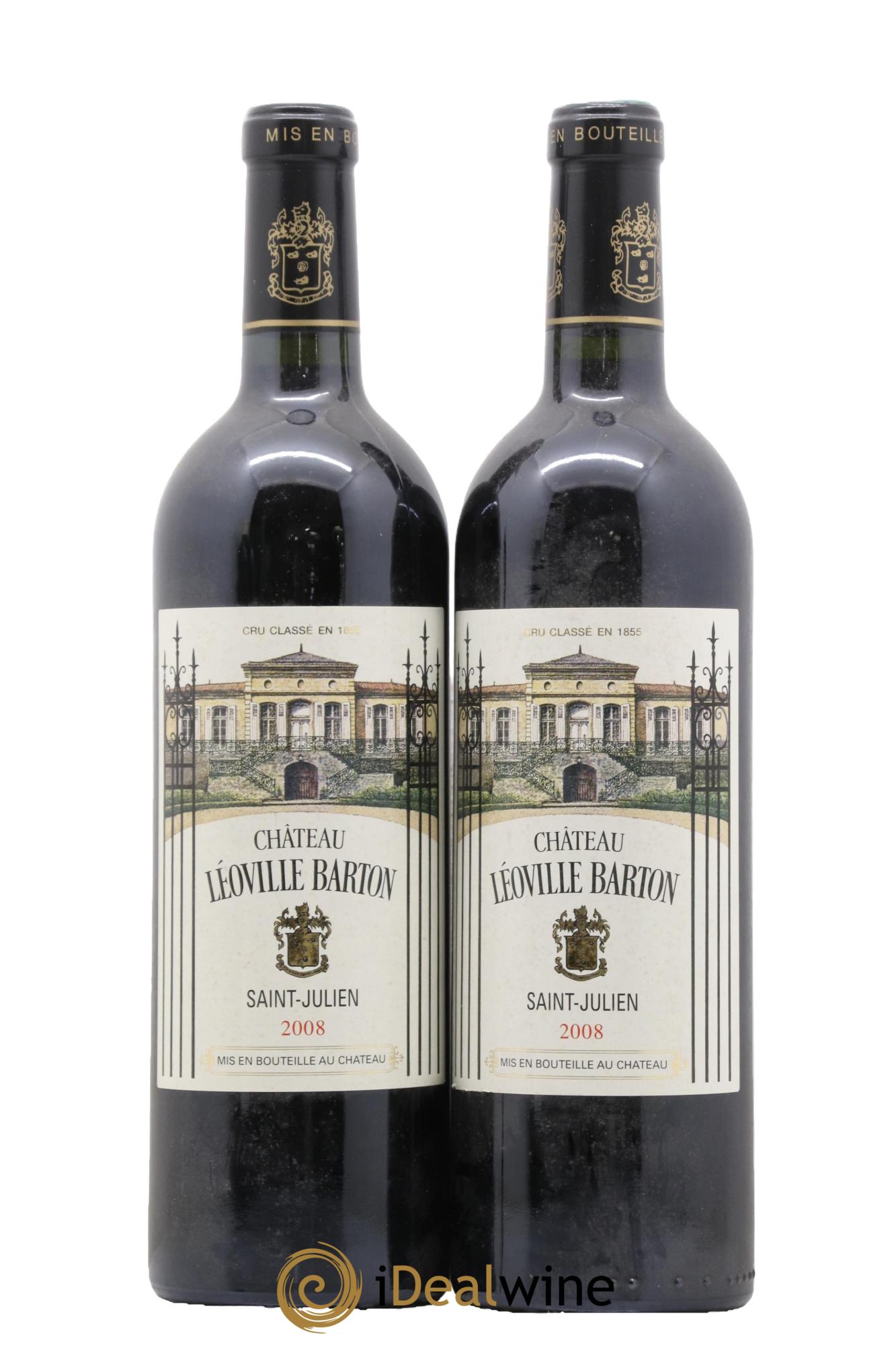 Château Léoville Barton 2ème Grand Cru Classé 2008 - Lot de 2 bouteilles - 0