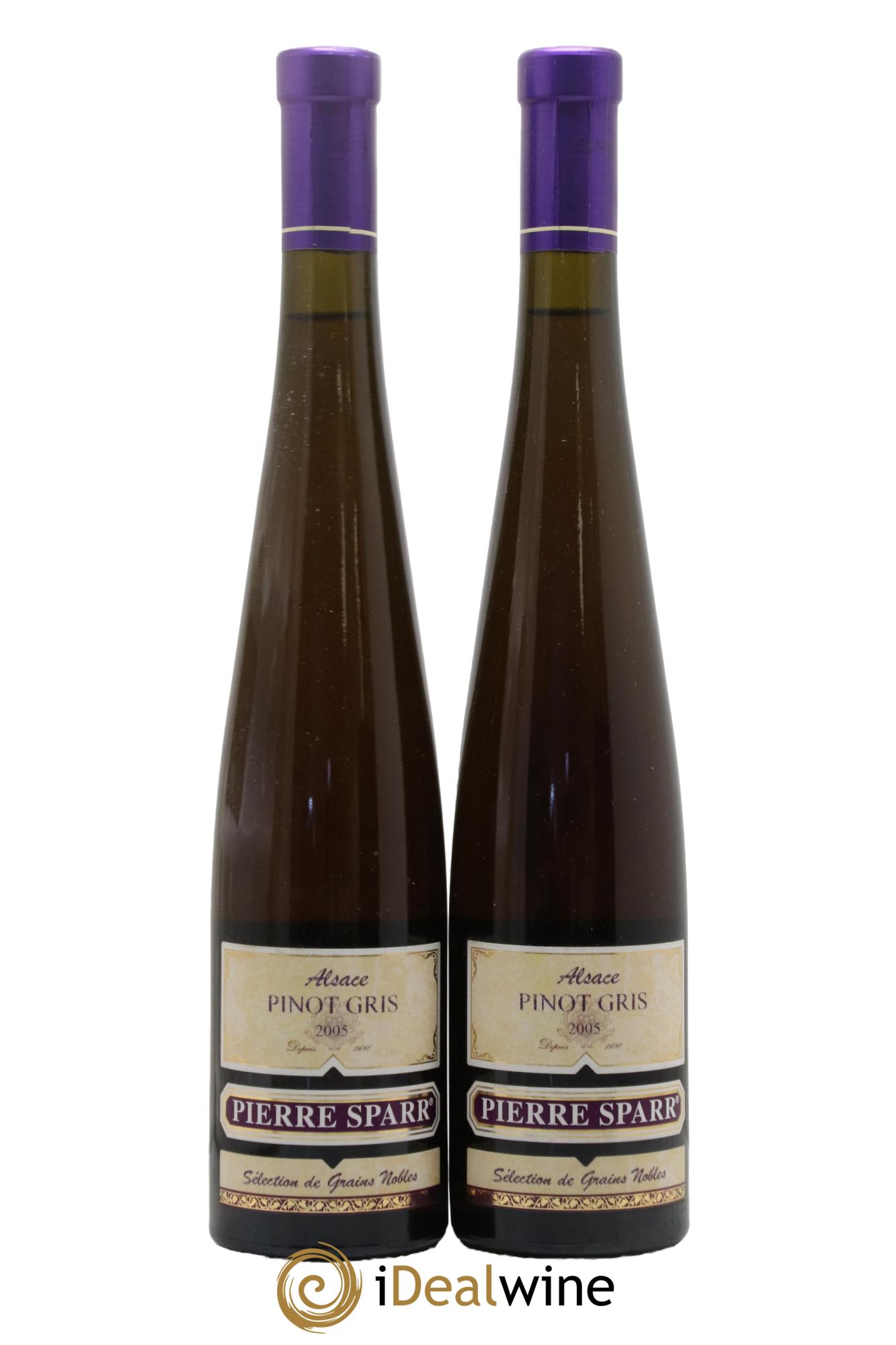 Alsace Pinot Gris Sélection de Grains Nobles Pierre Sparr  2005 - Lot de 2 format 50cls - 0