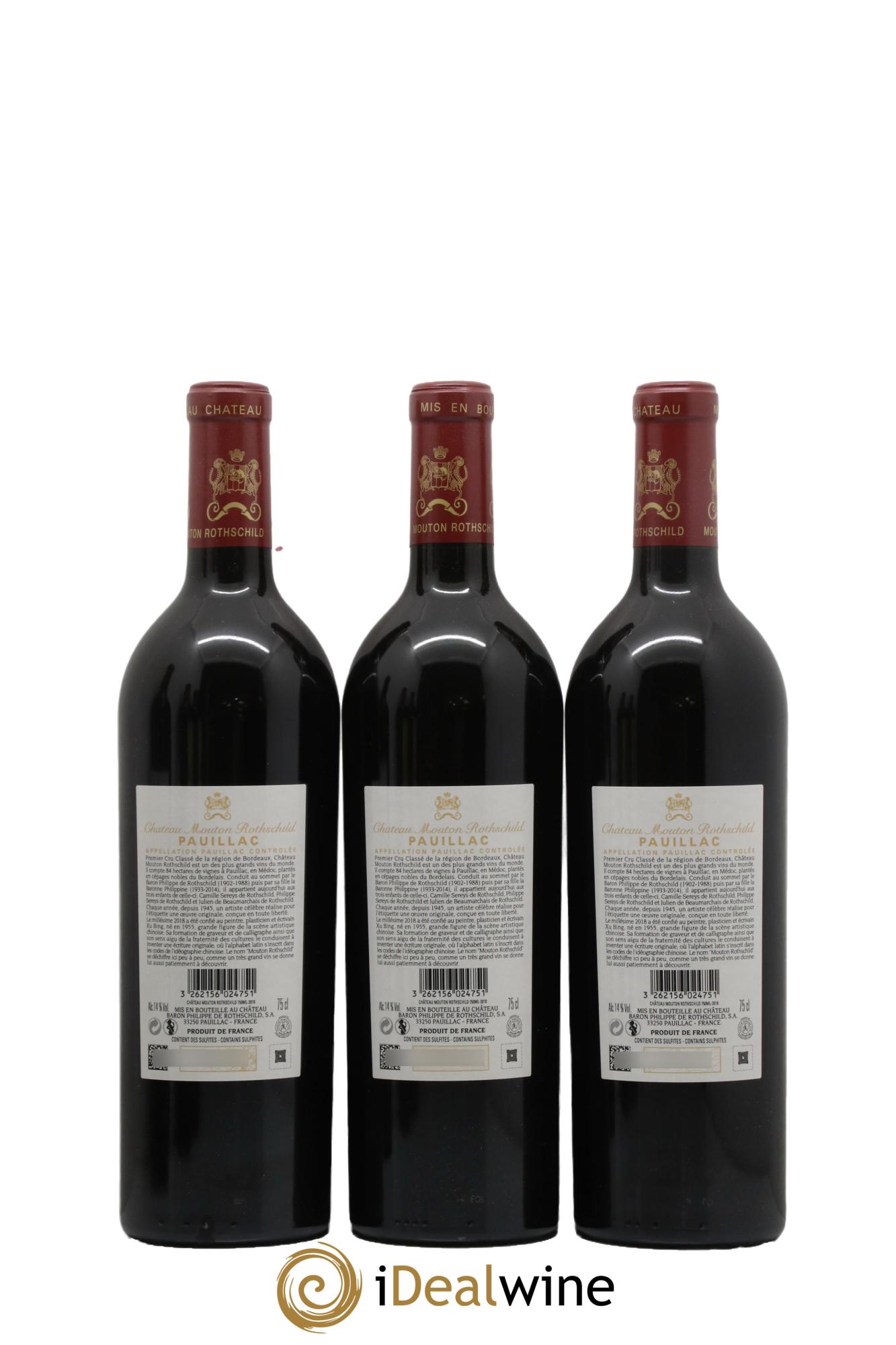 Château Mouton Rothschild 1er Grand Cru Classé 2018 - Lot de 6 bouteilles - 2