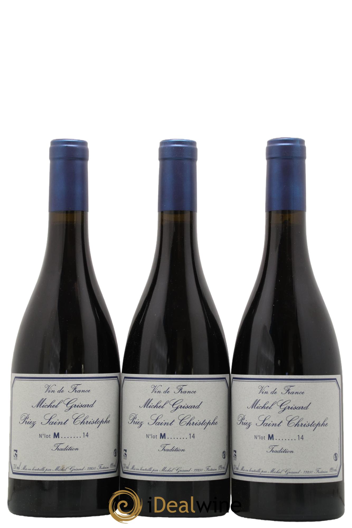 Vin de France Priez Saint Christophe Michel Grisard 2014 - Lot de 3 bouteilles - 0