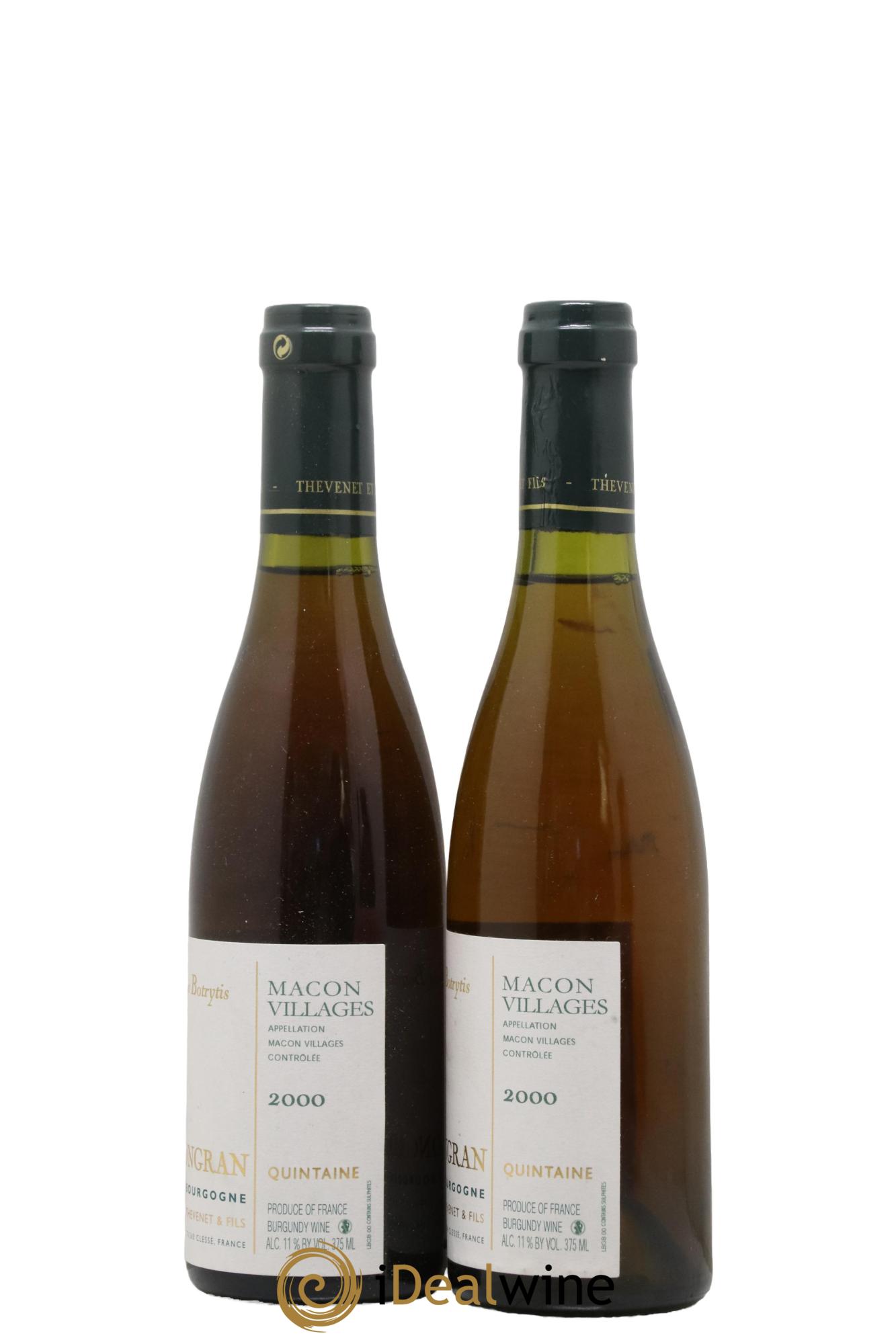 Mâcon Cuvée Botrytis Domaine de la Bongran (J.Thevenet) 2000 - Posten von 2 Demi-Flaschen - 1