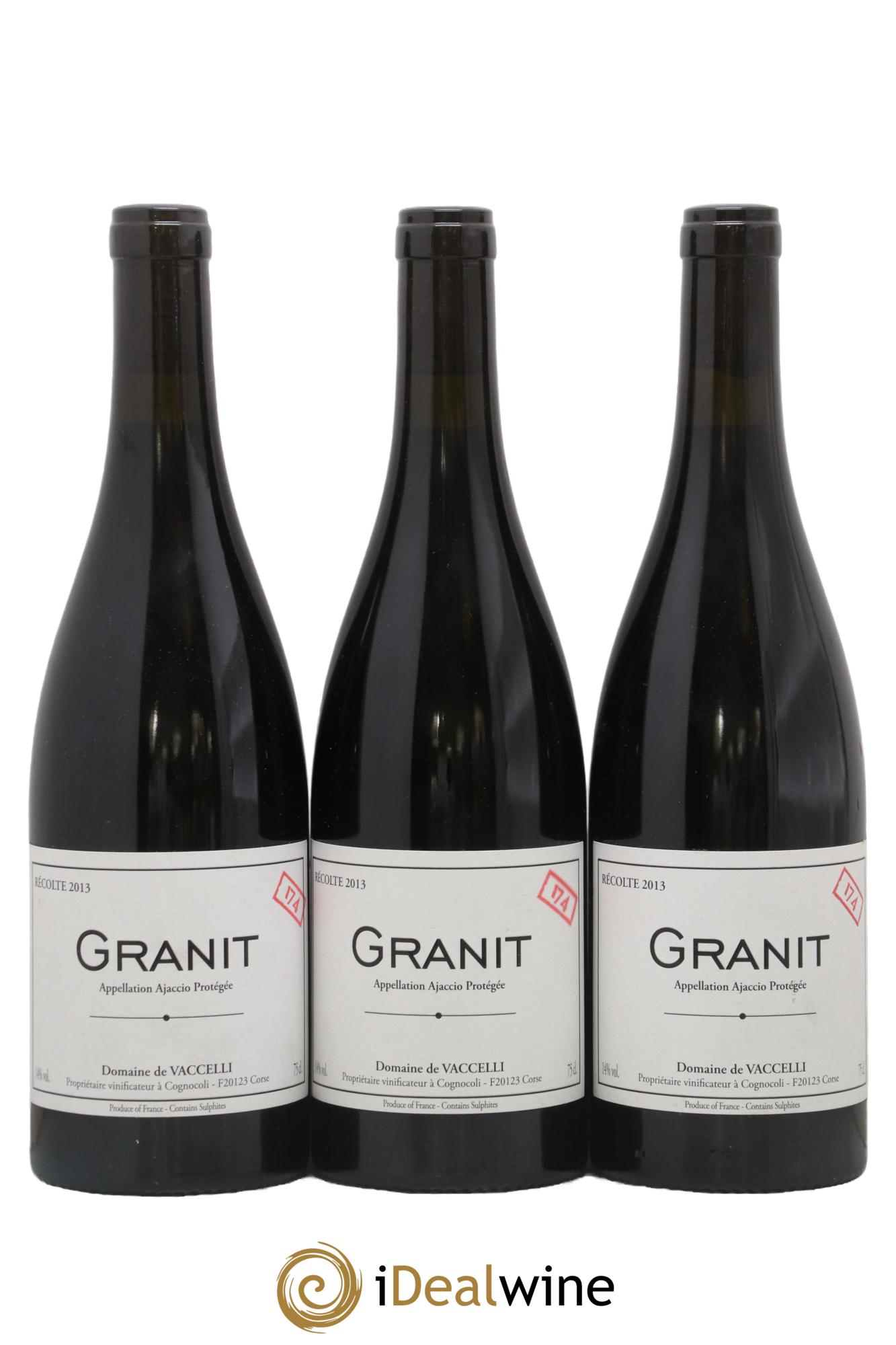 Ajaccio Granit 174 Vaccelli 2013 - Lot de 3 bouteilles - 0
