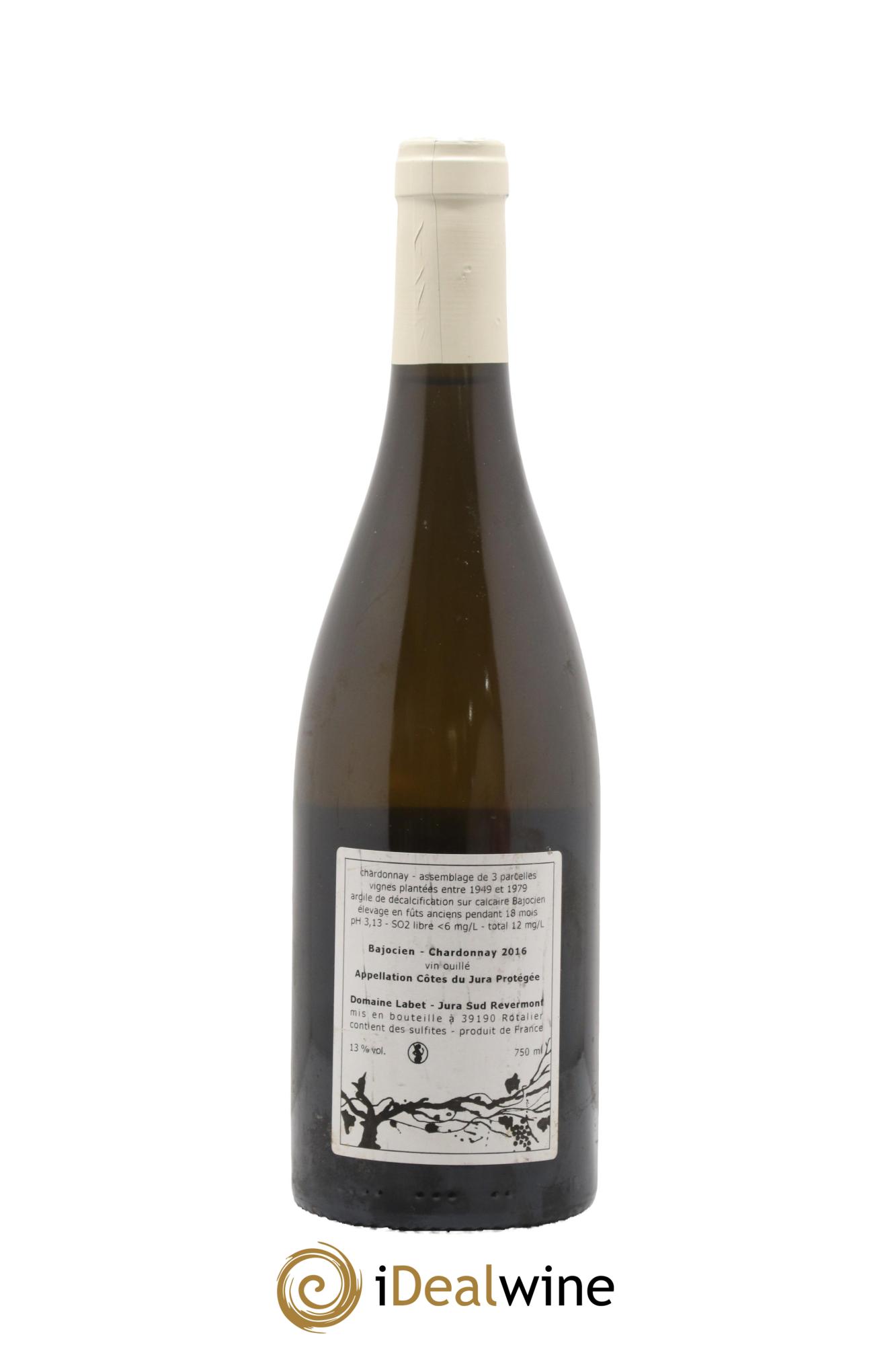 Côtes du Jura Chardonnay Bajocien Romain - Julien - Charline Labet 2016 - Lot de 1 bouteille - 1