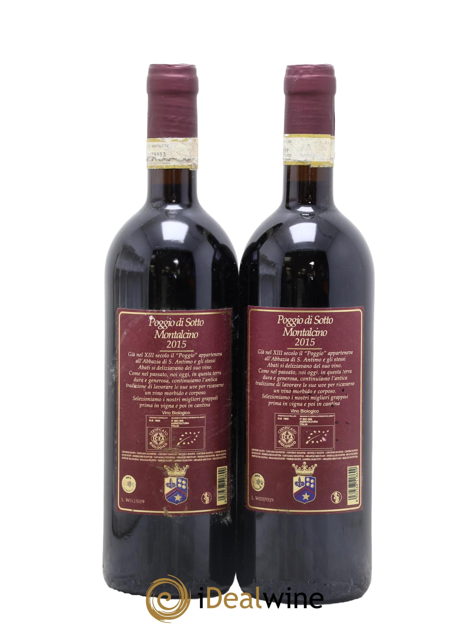 Brunello di Montalcino DOCG Poggio di Sotto 2015 - Lot of 2 bottles - 1