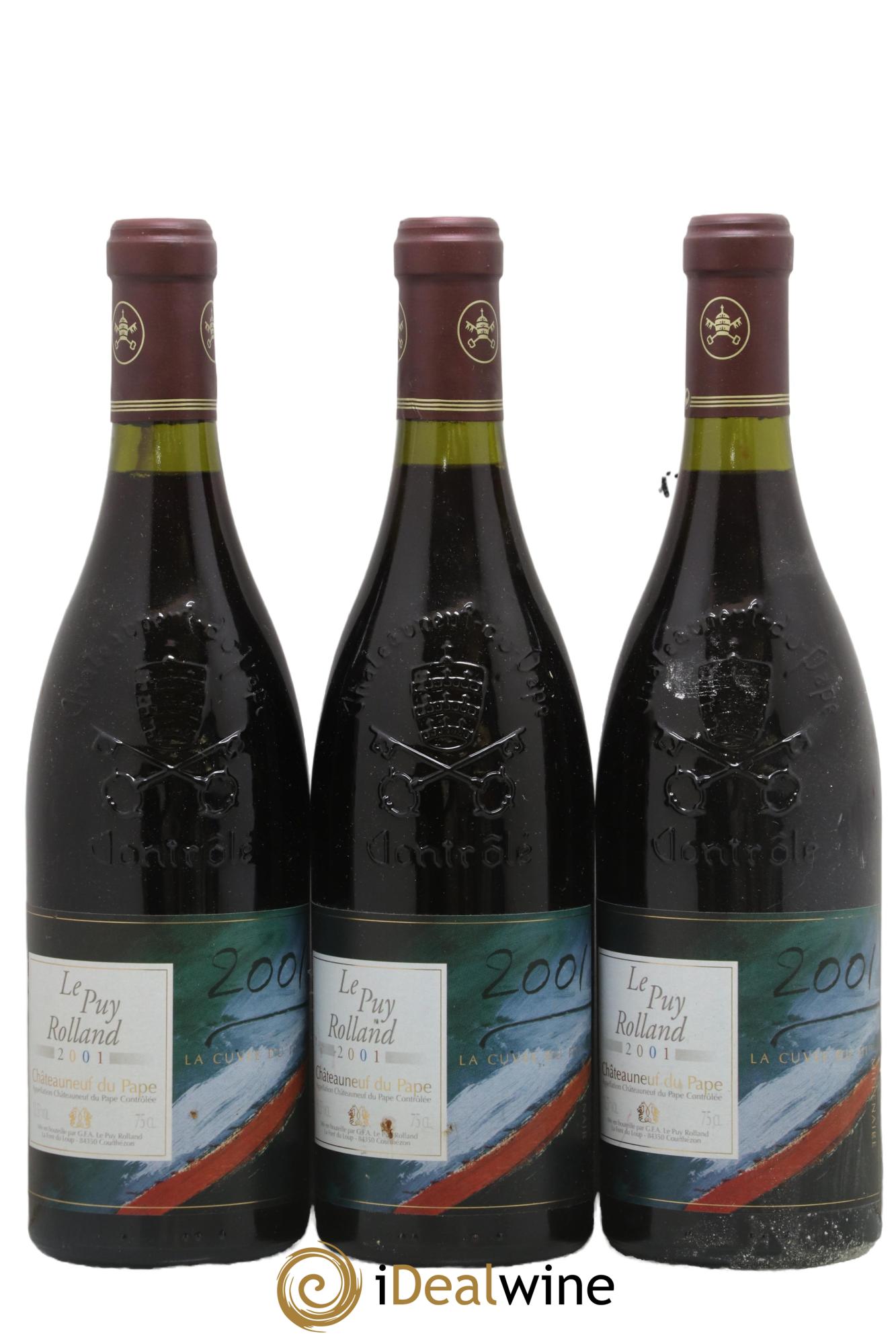 Châteauneuf-du-Pape Cuvée Du III Millénaire Le Puy Rolland Font Du Loup 2001 - Posten von 3 Flaschen - 0